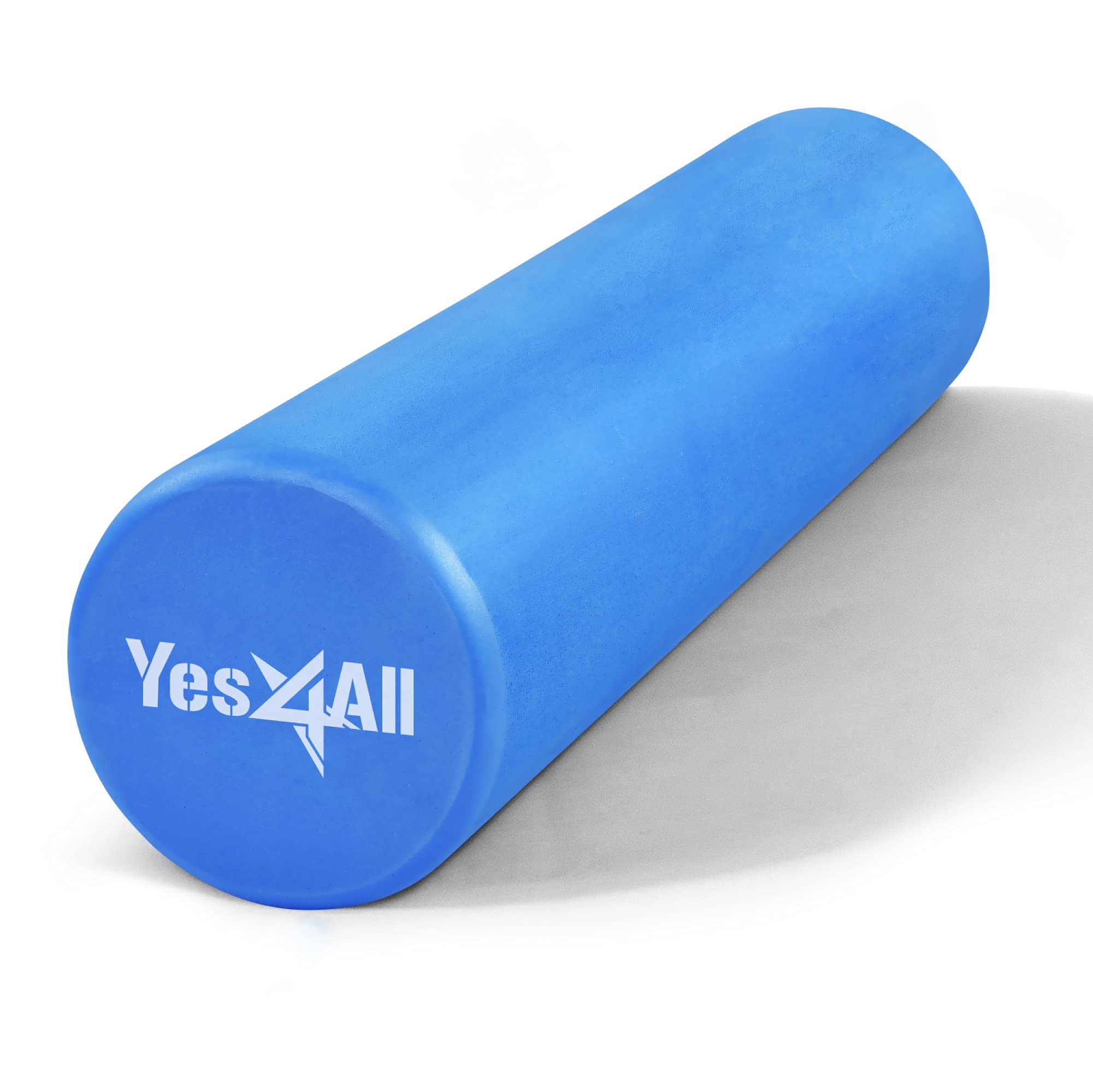Yes4All EVA Medium Density Foam Roller for Back Pain Relief & Muscle Recovery - 12/18/24/36 Inch Round Yoga Roller for Exercise, Stretching, Pilates & Physical Therapy - Perfect for Home Gym, Workout & Sports Recovery