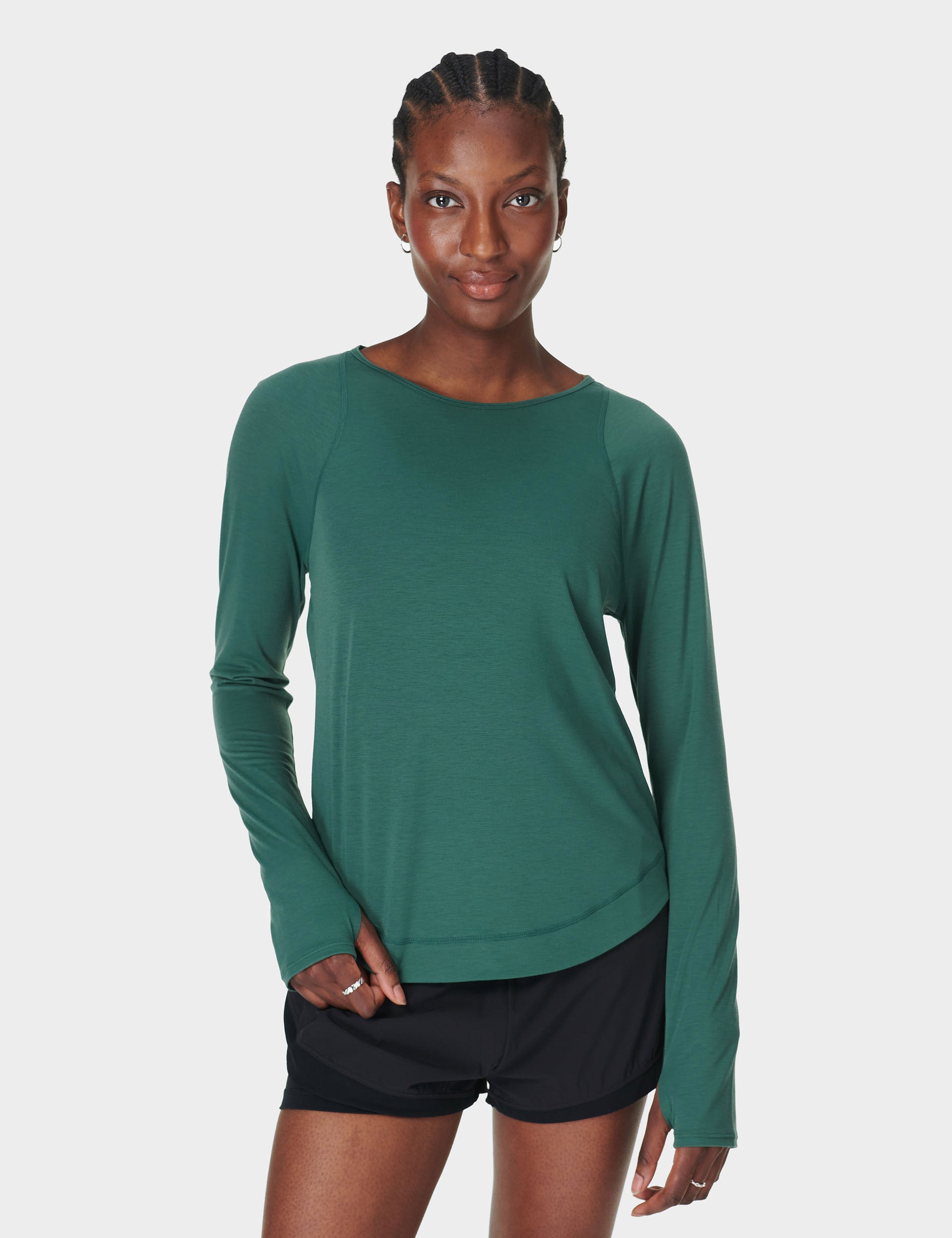 Breathe Easy Running Long Sleeve Top - Moisture Wicking Athletic Shirt for Men & Women in Glade Green - Perfect for Jogging, Gym Workouts & Outdoor Activities