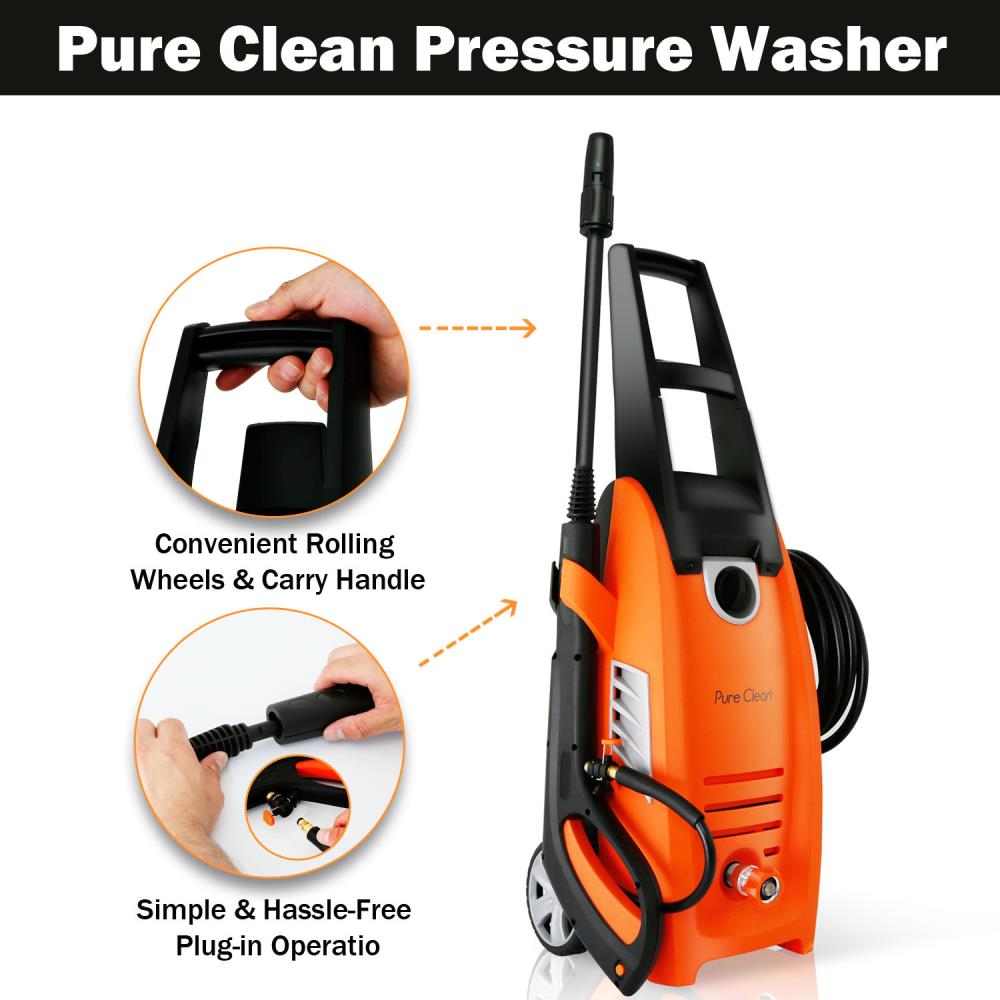 High-Power Electric Pressure Washer for Home & Car Cleaning - 2000 PSI, Pure Clean Performance, Ideal for Driveways, Patios, and Outdoor Surfaces