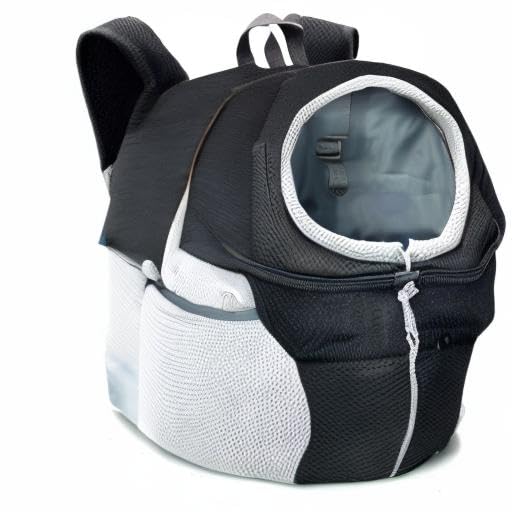 **Fhiny Dog Carrier Backpack - Comfortable Pet Puppy Front Carrier with Breathable Head Out Design & Padded Shoulder Straps for Walking, Biking, Hiking, Camping - Perfect for Outdoor Adventures & Travel**