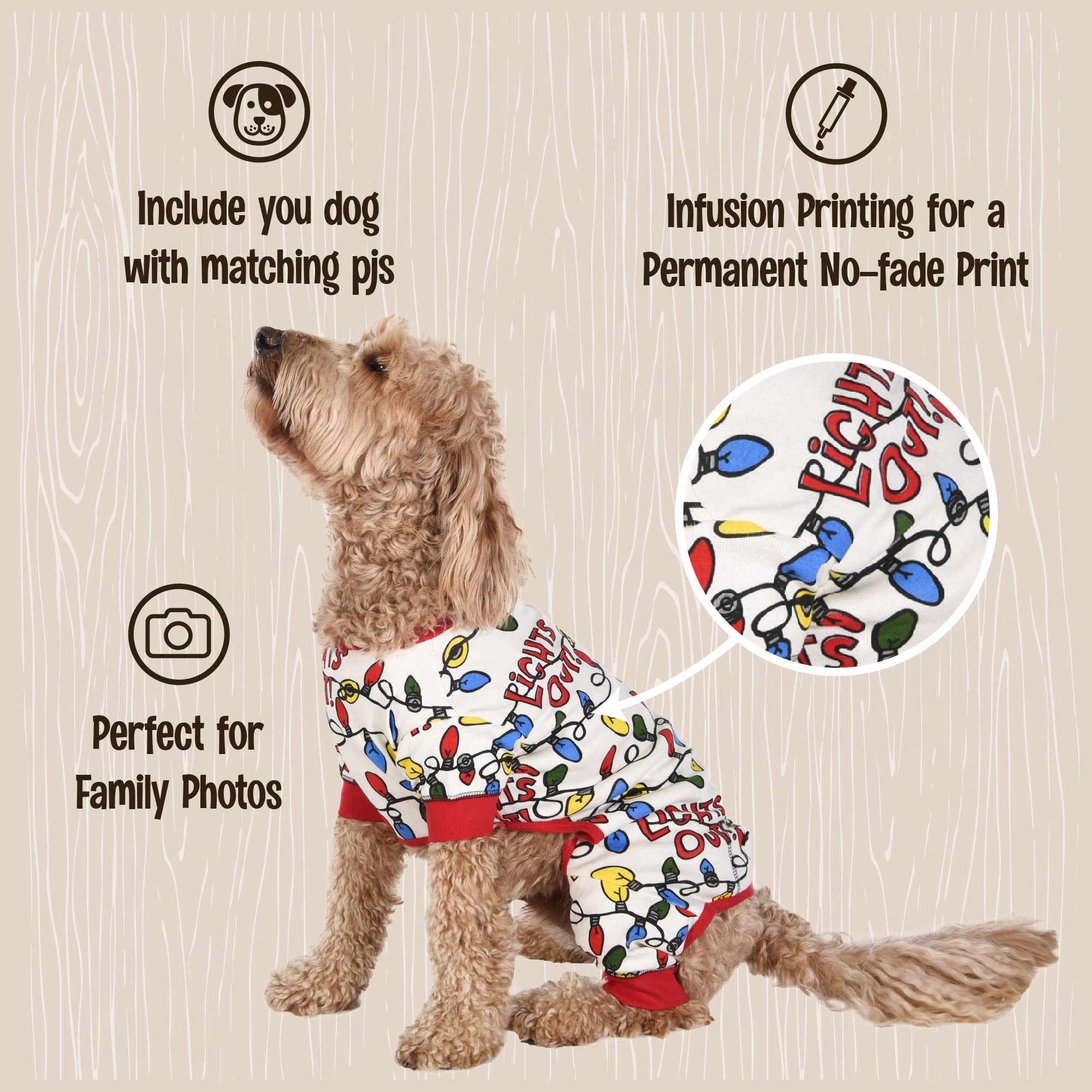 Lazy One Flapjacks Dog Sweater - One-Piece X-Large Christmas Pajamas for Dogs with Holiday Lights Design - Matching Family Outfits for Cozy Winter Nights & Festive Pet Photos