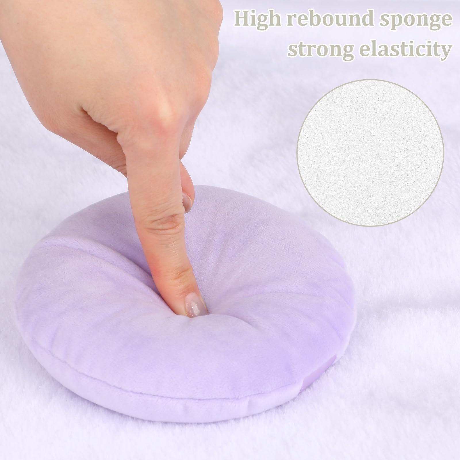 5 Inch Ultra Soft Velour Powder Puff - Large Washable Round Makeup Sponge for Setting Powder, Loose Powder & Foundation - Perfect for Face Makeup Application, Blending and Cleaning - Ideal for Daily Beauty Routine, Professional Makeup & Travel Touch-ups