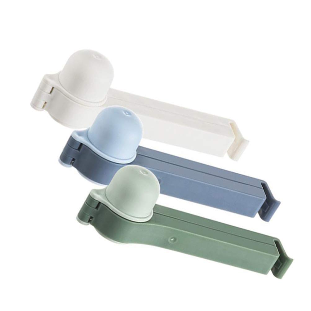 Hemoton 3-Piece Reusable Bag Sealing Clips with Pour Spouts - Airtight Food Storage Clamps for Coffee, Snacks & Kitchen Essentials | Perfect for Pantry Organization & Freshness Preservation