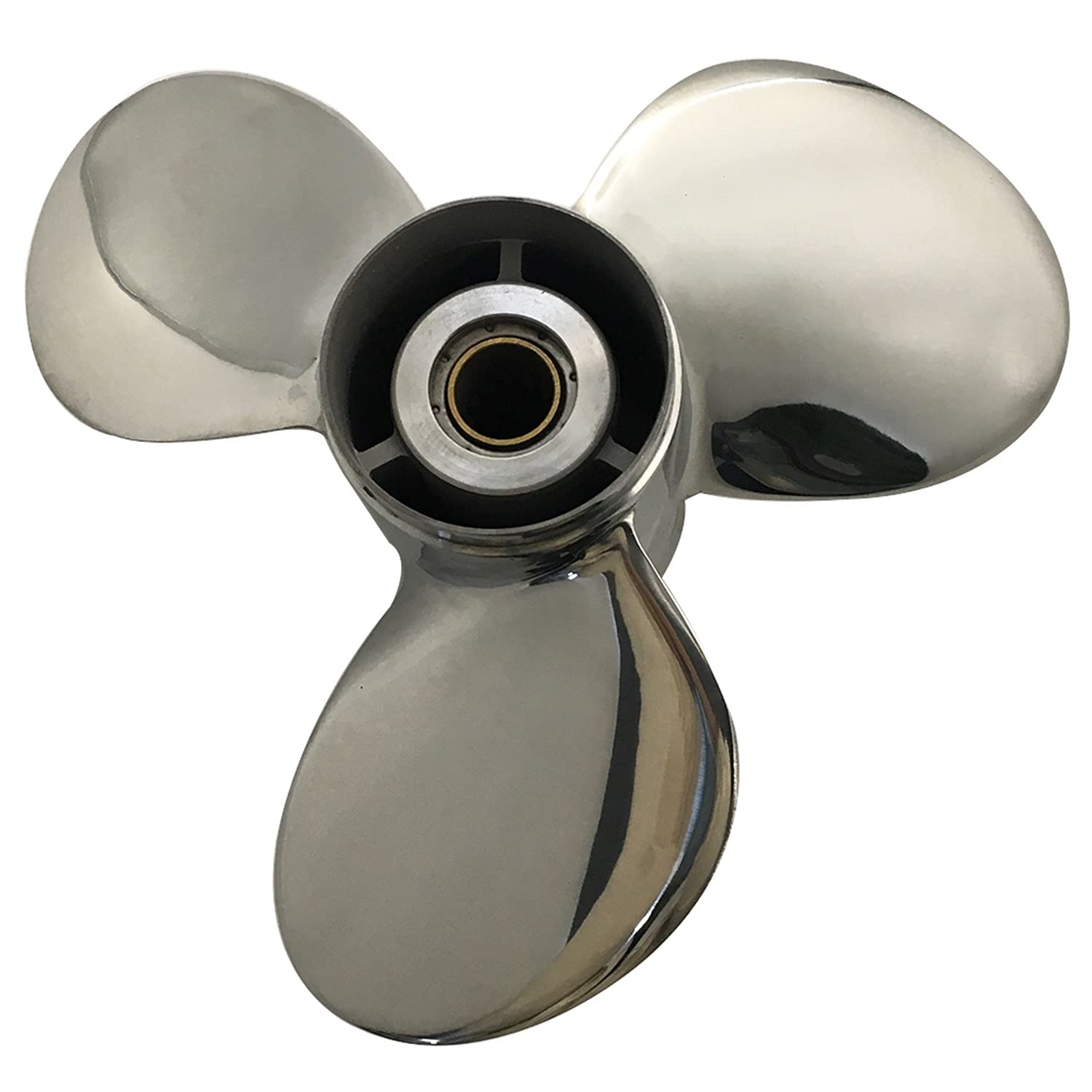CAPTAIN Propeller 11 1/8x14 - Stainless Steel 13-Tooth Spline Replacement for Mercury Outboard Engines 25HP-75HP (25HP, 30HP, 35HP, 40HP, 45HP, 48HP, 50HP, 55HP, 60HP, 70HP, 75HP) - Perfect for Boating, Fishing & Marine Activities