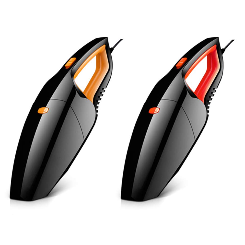 OCUhome 12V 120W Portable Handheld Vacuum Cleaner - Powerful Wet/Dry Suction for Car & Home Cleaning | Compact Car Vacuum for Pet Hair, Dust, Crumbs | Ideal for Auto Detailing & Household Use (Orange)