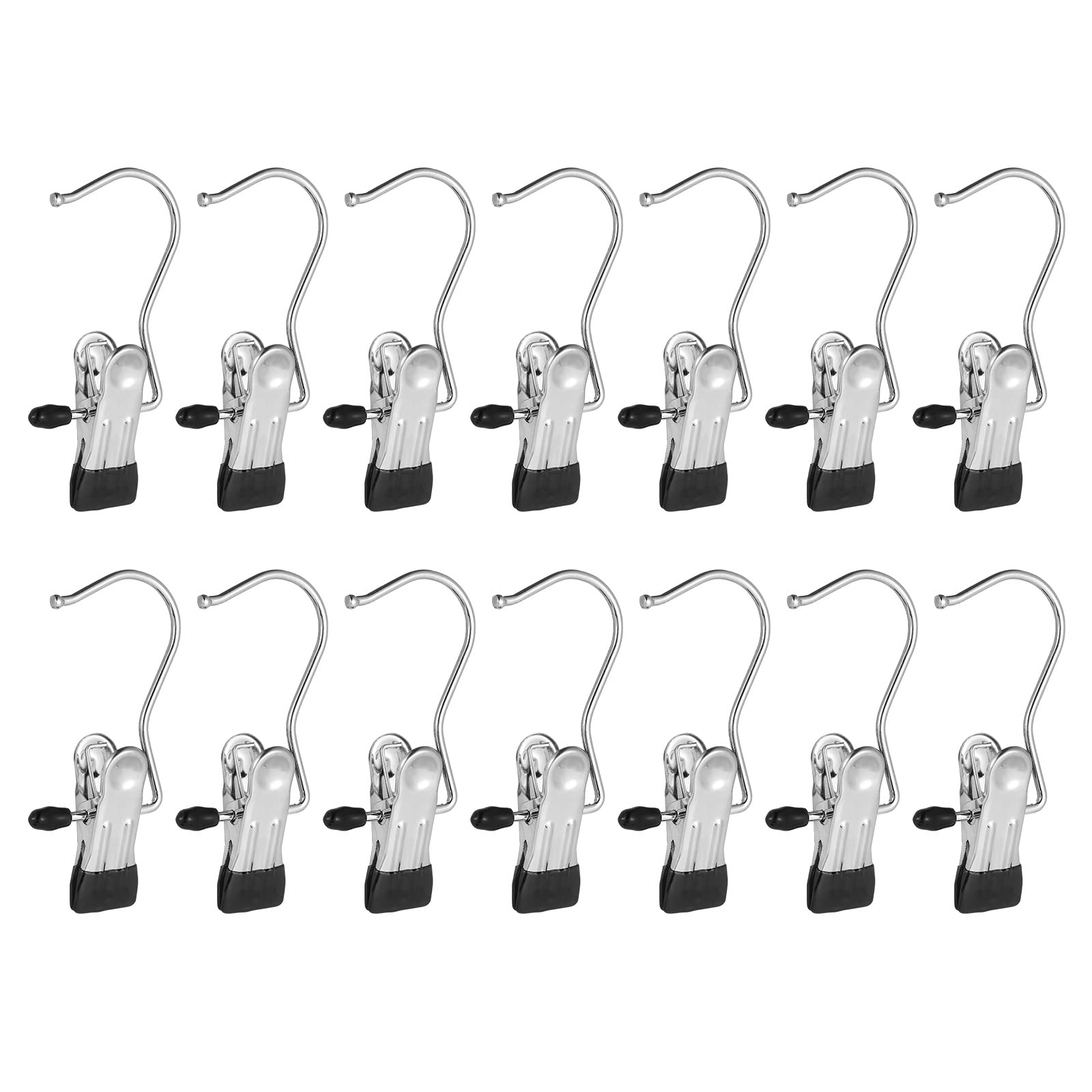 30 Pack Boot Hanger & Legging Organizer for Closet - Space Saving Hanging Clips for Jeans, Hats, Tall Boots & Towels - Portable Multifunctional Storage Solution (Black) | Perfect for Closet Organization & Small Space Storage