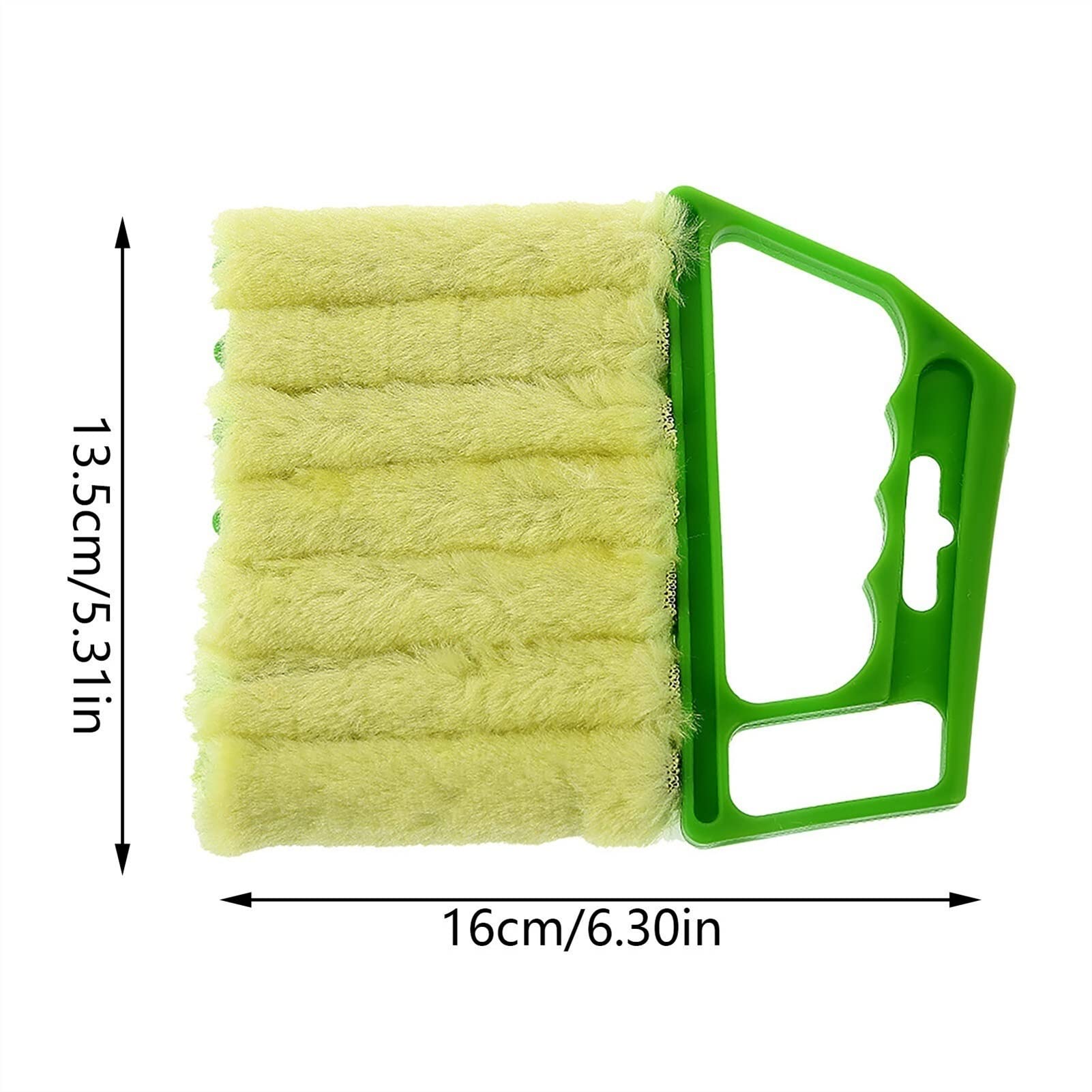 7-Toothed Shutter Cleaner Brush - Washable Microfiber Dust Remover for Blinds, AC & Car Vents