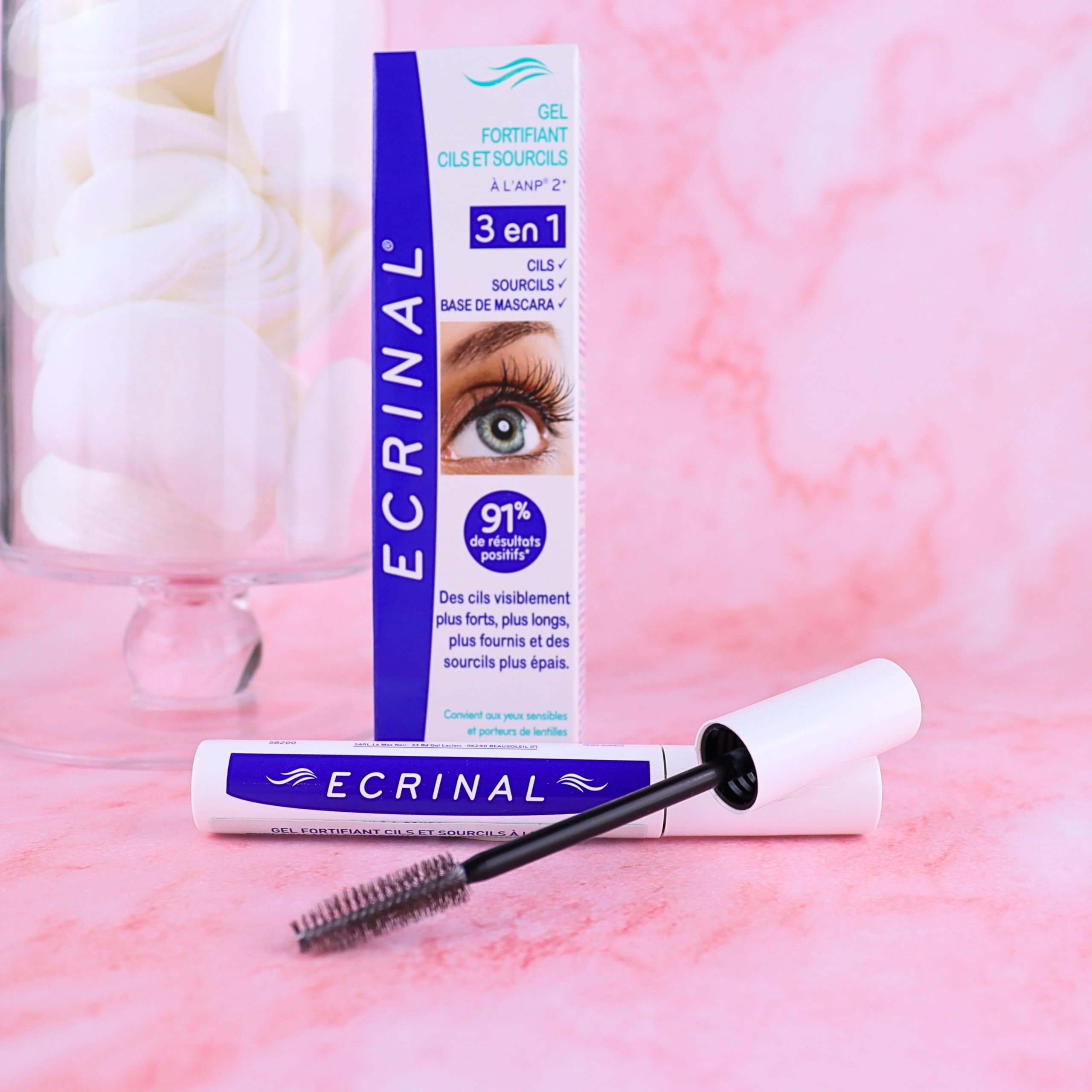Ecrinal NEW FORMULA Strengthening Lash Growth Serum with ANP2+ | 9ml Eyelash Treatment for Longer, Thicker Lashes | Perfect for Nighttime Lash Care & Enhancing Natural Beauty