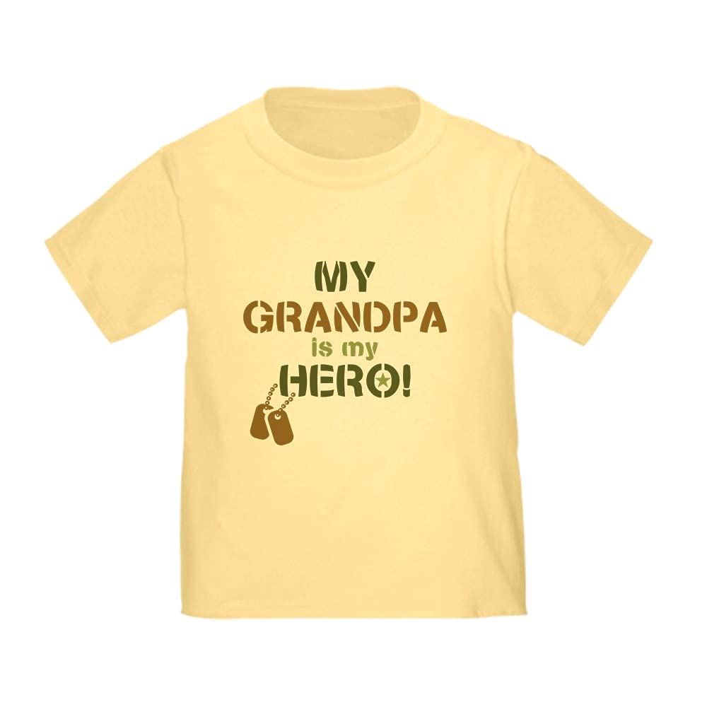 Hero Grandpa Dog Tag Toddler T-Shirt - Cute Toddler Tee for Boys & Girls - Perfect for Family Outings & Special Occasions