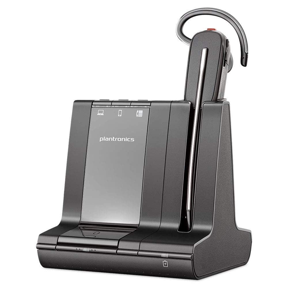 Plantronics Savi 8240 Wireless Mono Headset with Noise Cancellation - Microsoft Certified (Renewed) for Office, Call Center & Remote Work