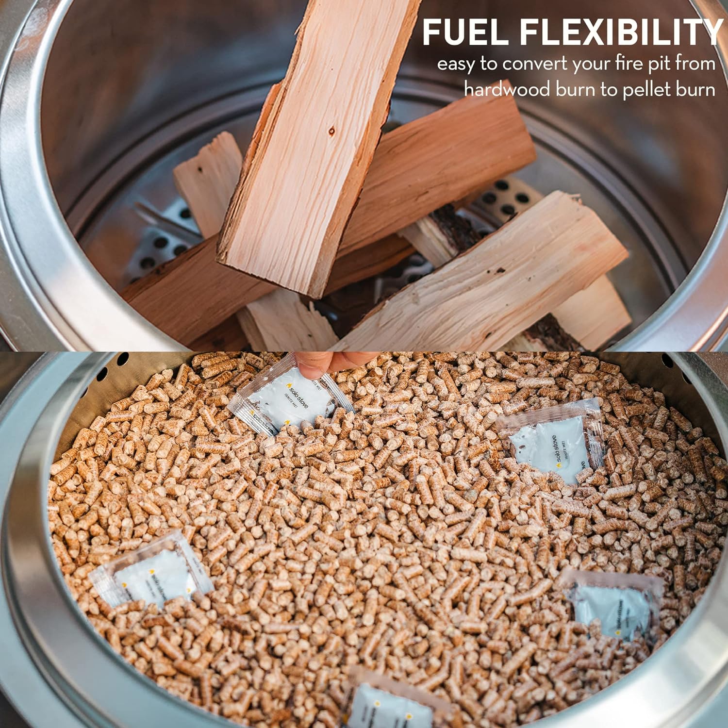 Solo Stove Yukon 27 Fire Pit Pellet Adapter - Convert Wood Fire Pit to Pellet Fuel - Perfect for Backyard, Camping & Outdoor Gatherings