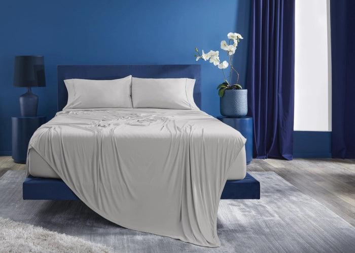 Premium Ver Tex King Size Sheet Set - Light Grey 100% Cotton Bed Sheets for Ultimate Comfort - Perfect for Master Bedroom, Guest Room & Hotel Use