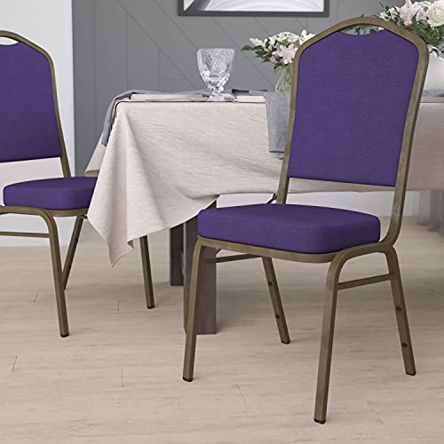 Purple Fabric/Gold Vein Frame
