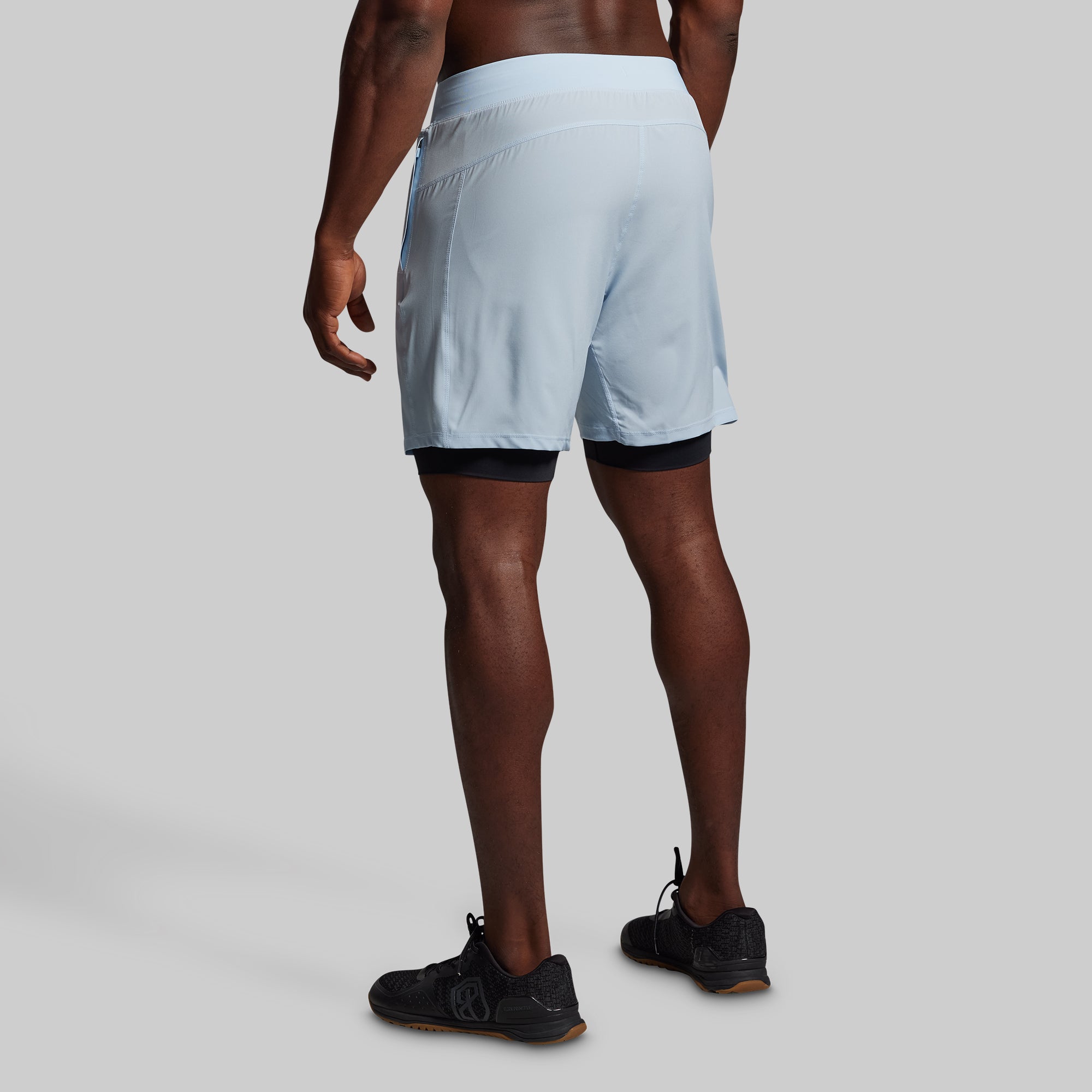 Versatile Compression Shorts for Men - 7-Inch Inseam, Breathable Chambray Fabric - Ideal for Running, Gym Workouts & Active Lifestyle