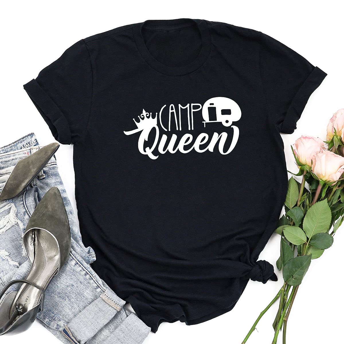Fast Delivery Camping Crew T-Shirt - Comfortable & Durable Camping Tee for Friends, Family & Groups - Perfect for Outdoor Adventures, Camping Trips & Travel Parties