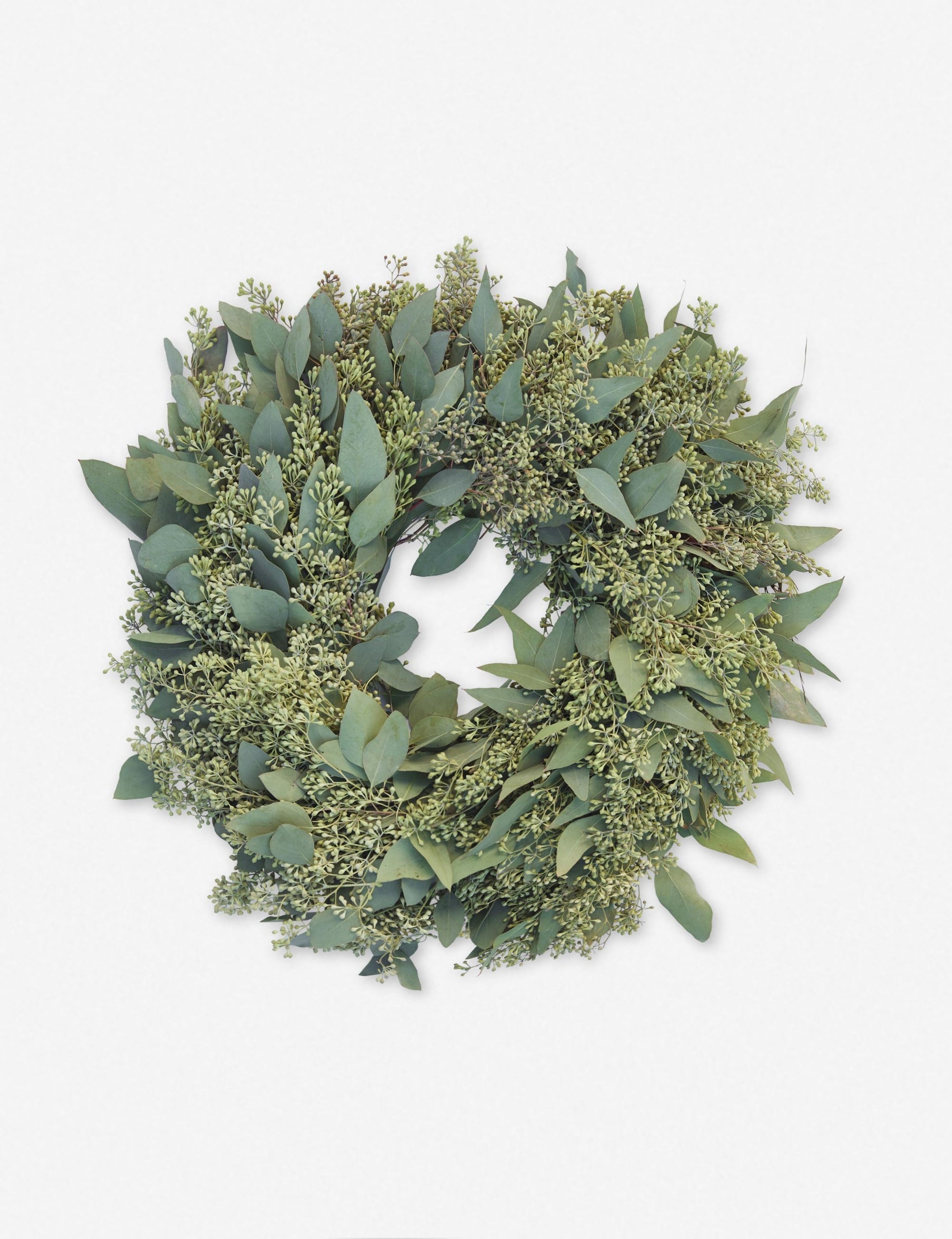 Fresh Handmade Seeded Eucalyptus Wreath - Natural Rustic Home Decor for Front Door, Wall, or Wedding - Perfect for Farmhouse, Boho, and Holiday Decorations
