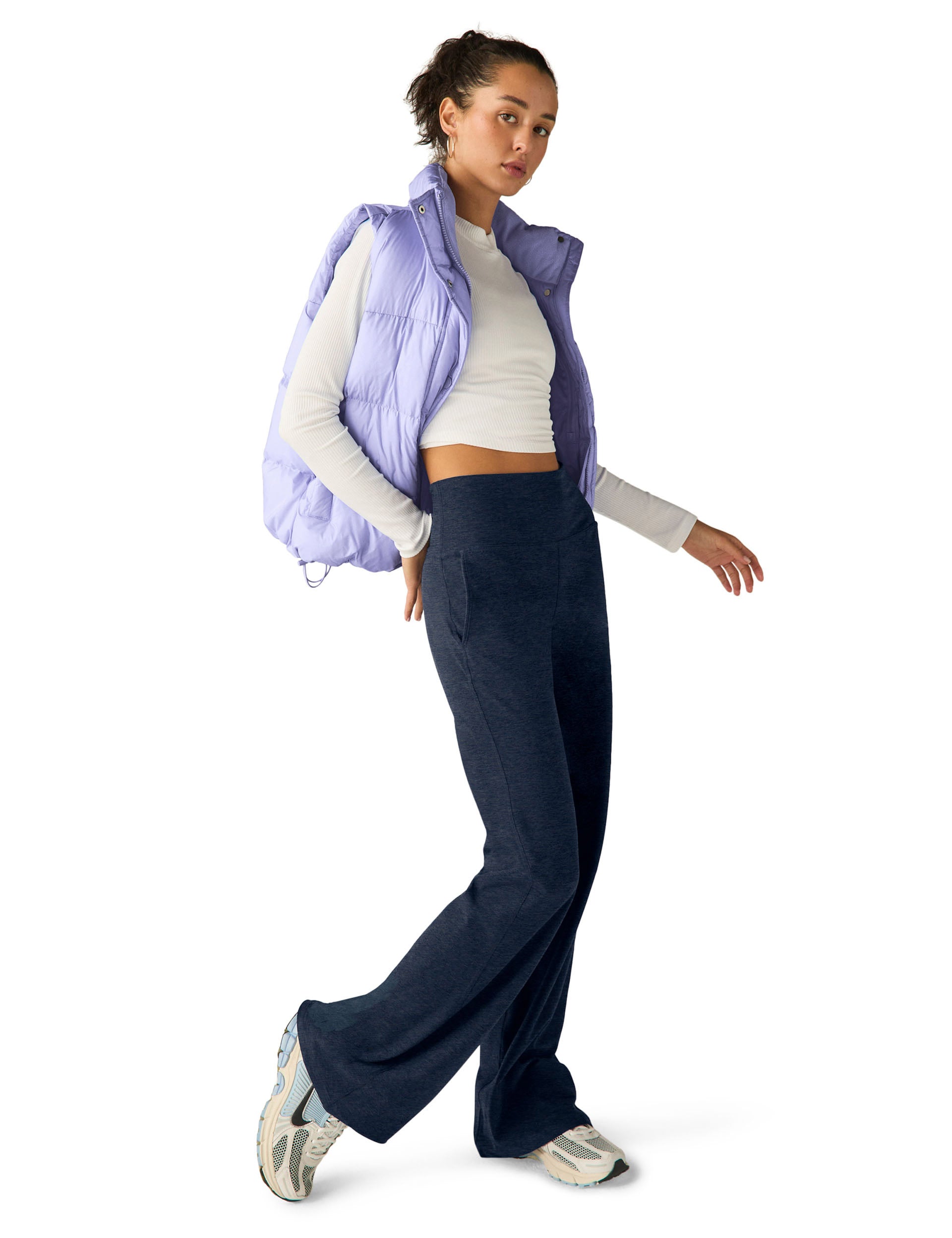 Big Cozy Puffer Vest for Women - Blue Frost Winter Jacket | Warm Quilted Down Alternative Vest for Outdoor Activities, Hiking & Casual Wear