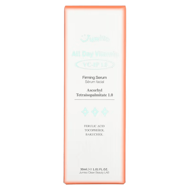 JUMISO All Day Vitamin VC Serum 1.0 Fl Oz (30ml) - Brightening Anti-Aging Face Serum for Glowing Skin | Perfect for Daily Skincare Routine & Nighttime Hydration