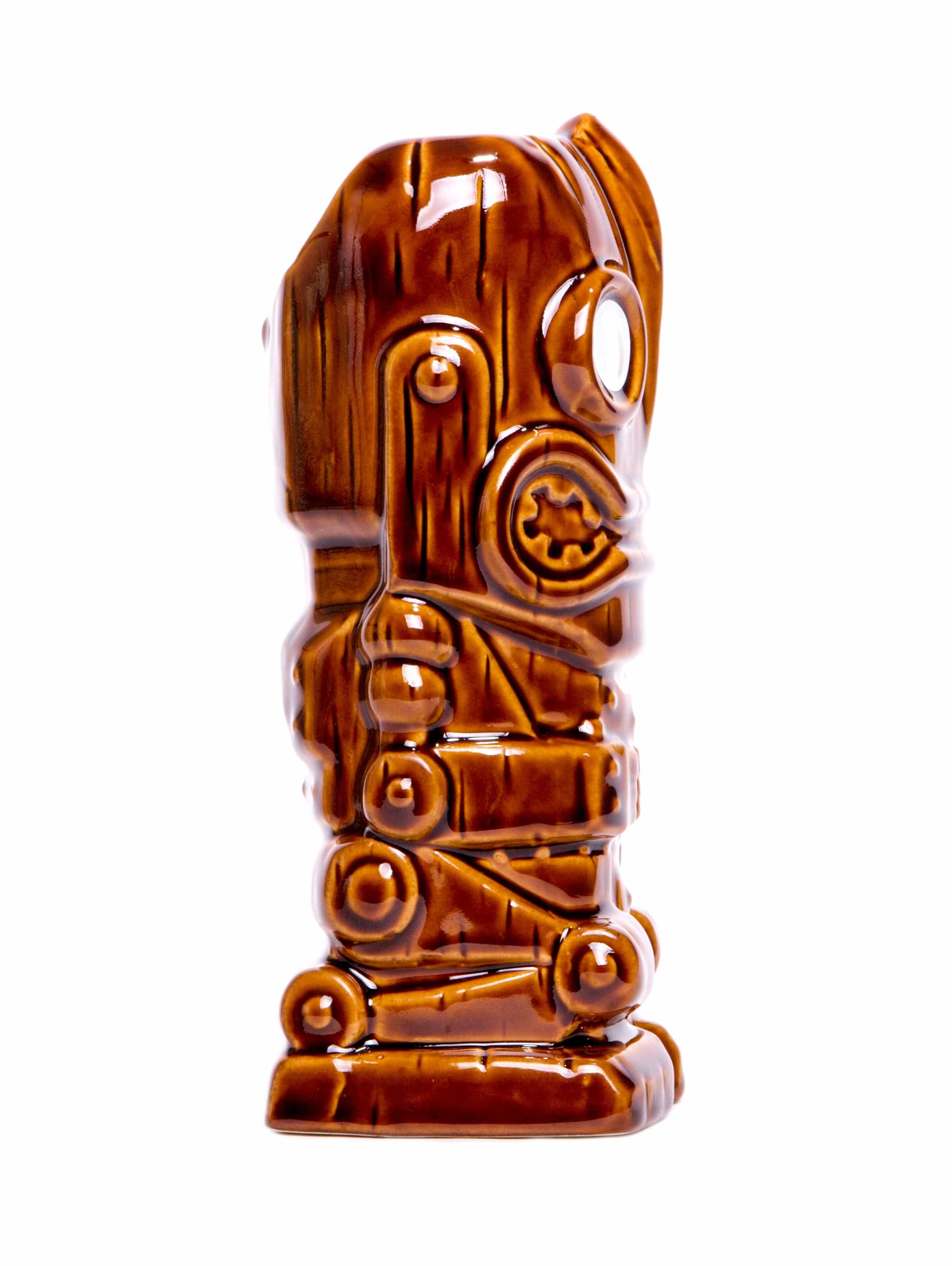 Premium Iron Giant Ceramic Tiki Mug - Handcrafted Brown Tiki Cup for Tropical Cocktails | Perfect for Luau Parties, Home Bar Decor & Gift for Tiki Enthusiasts