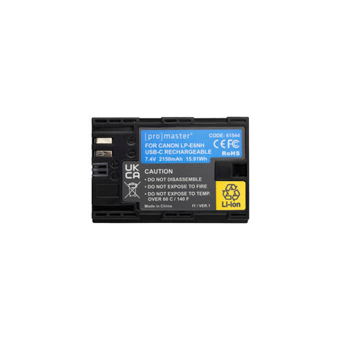 Canon LP-E6NH Battery with USB-C Charging (7.4V/2150mAh) - Compatible with Canon EOS 5D/7D/80D/90D Cameras for Professional Photography & Videography