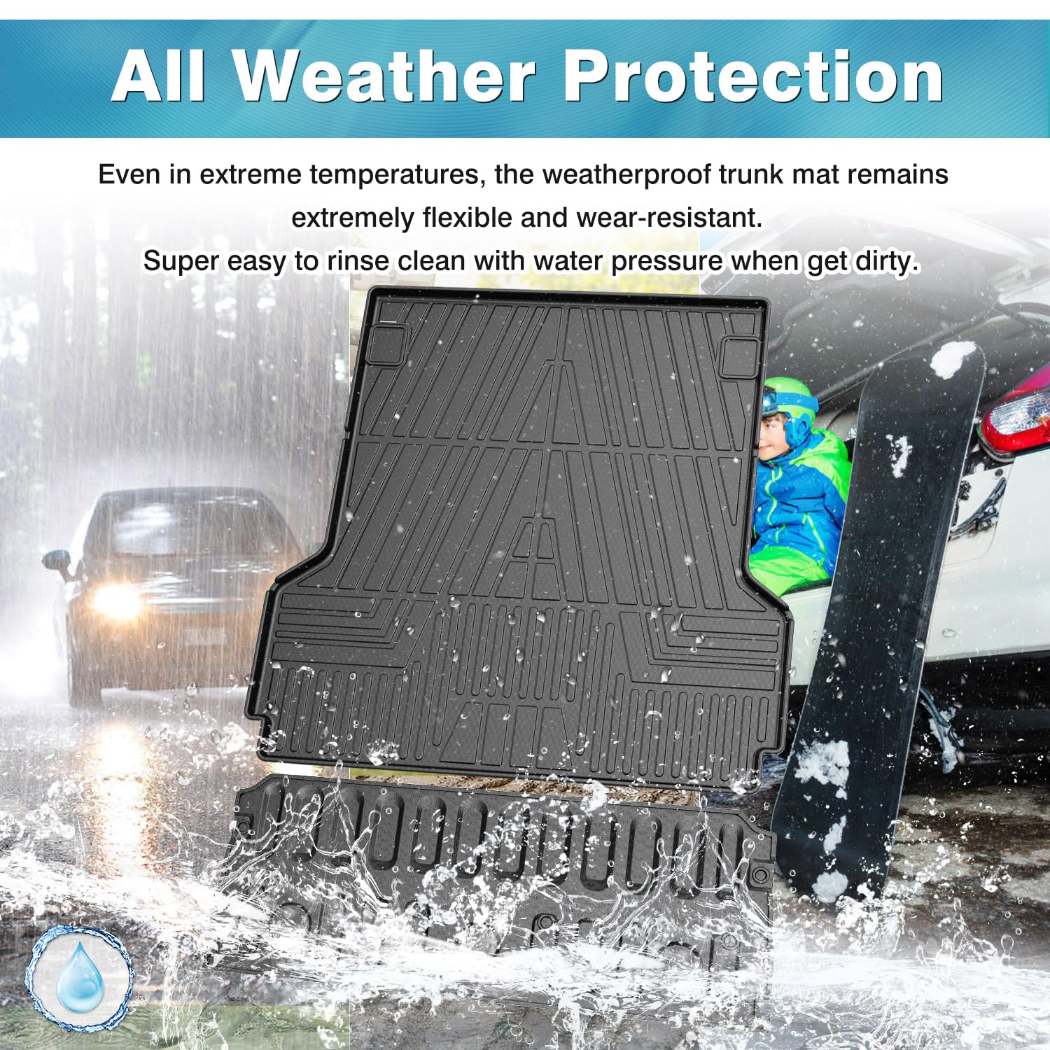 2022-2024 Ford Maverick Truck Bed Mat & Tailgate Mat Set - All Weather Bed Liner Accessories for Pickup Trucks | Perfect for Hauling, Camping & Outdoor Adventures