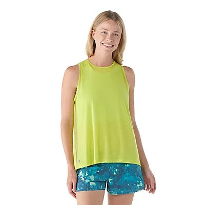 Women's Active Ultralite High Neck Tank Top - Breathable Workout Shirt for Yoga, Running & Gym (Lime Green)