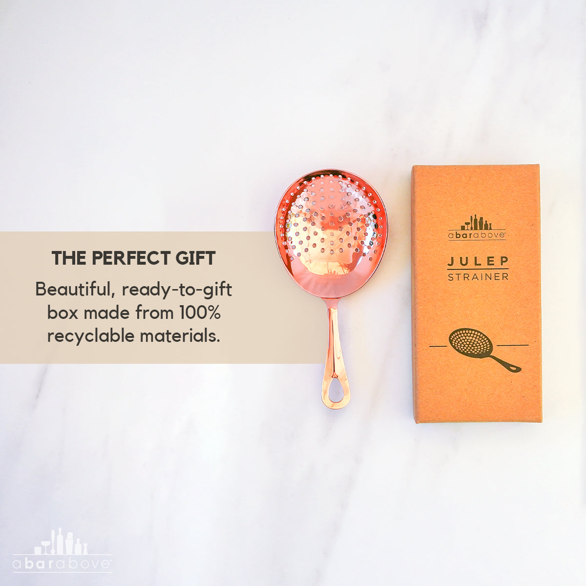 Vintage Copper Julep Strainer - Premium Cocktail Bar Tool for Mint Julep & Classic Cocktails - Perfect for Home Bars, Mixology & Bourbon Drink Enthusiasts