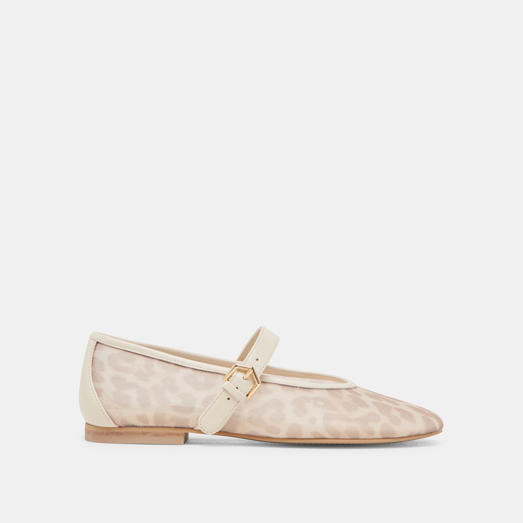 Roslyn Ballet Flats - White Leopard Mesh Women's Shoes | Comfortable & Stylish for Work, Casual Outfits & Dance