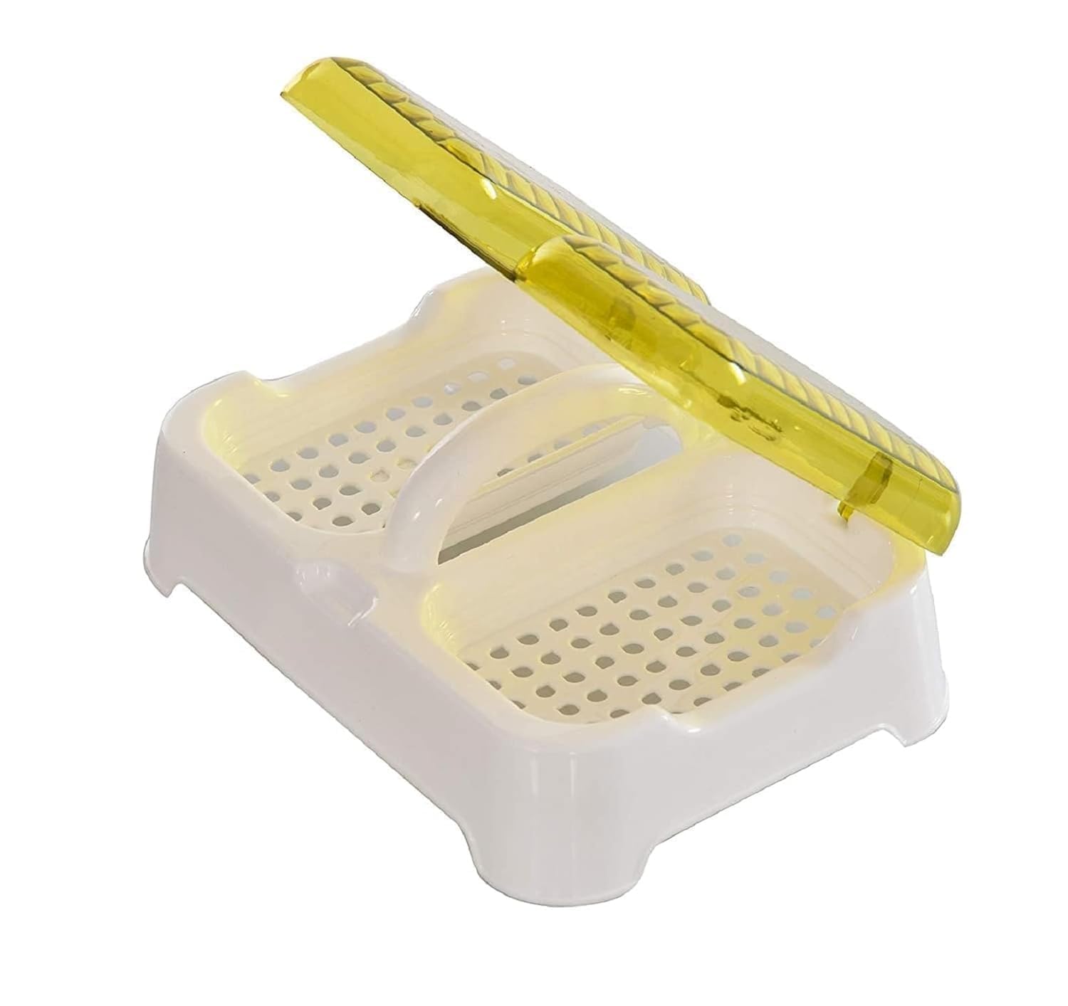 PUTHAK 2 in 1 Clear Plastic Soap Case with Lid - Portable Travel Soap Holder for Shower, Bathroom, Camping & Outdoor Use - Leakproof Soap Container Box (Random Color) Pack of 1