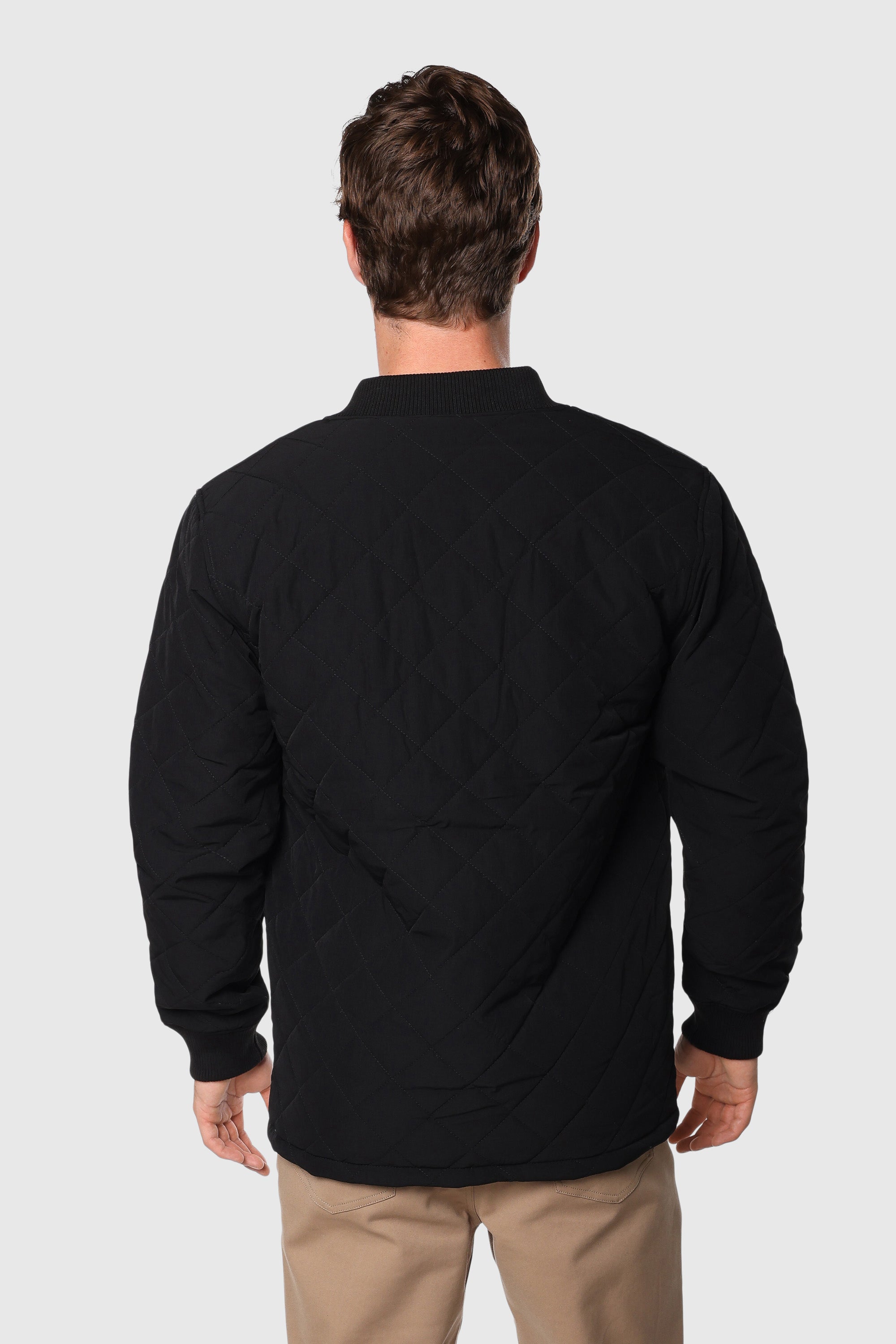 Quilted Bomber Jacket for Men & Women - Lightweight Puffer Coat with Warm Fleece Lining - Perfect for Fall, Winter & Outdoor Activities