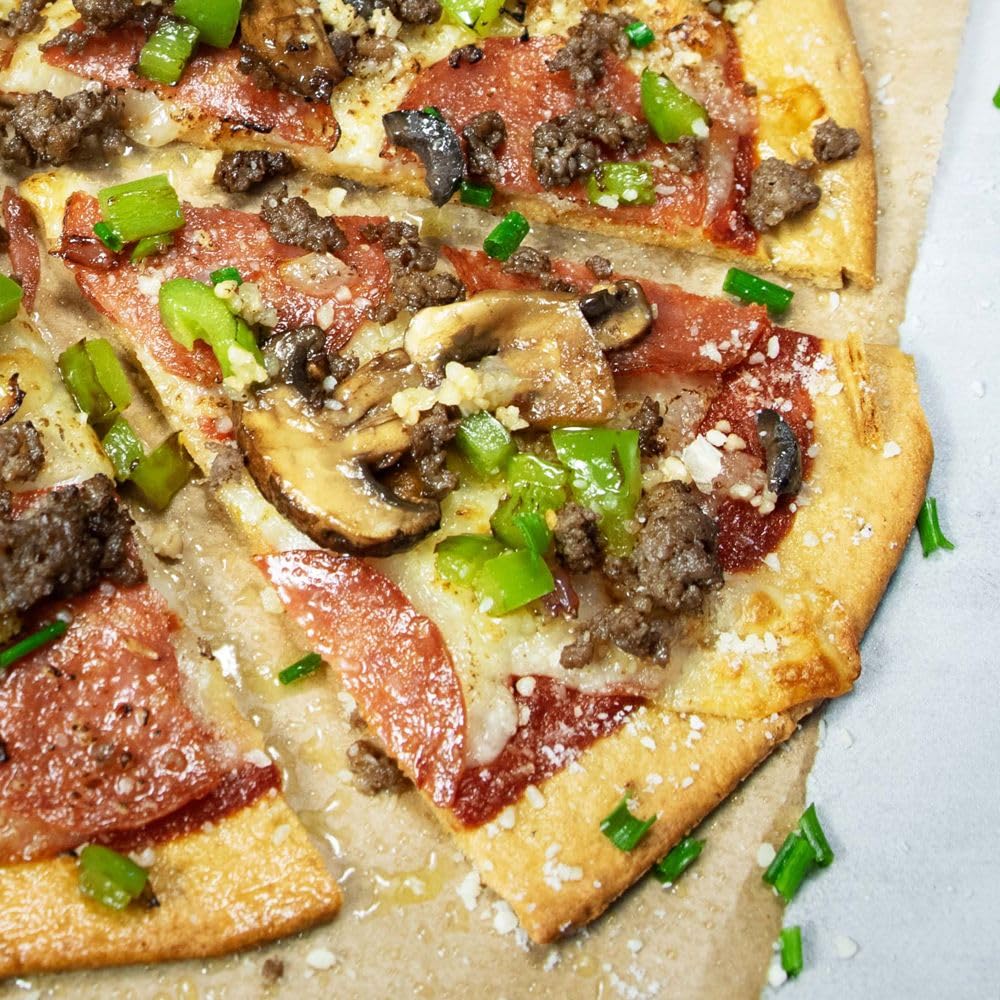 Smart Flour Foods Ancient Grains Pizza Crust - 8 Inch Gluten-Free Crust (12 Pack) | Healthy Homemade Pizza, Flatbread & Appetizer Base for Parties & Family Dinners