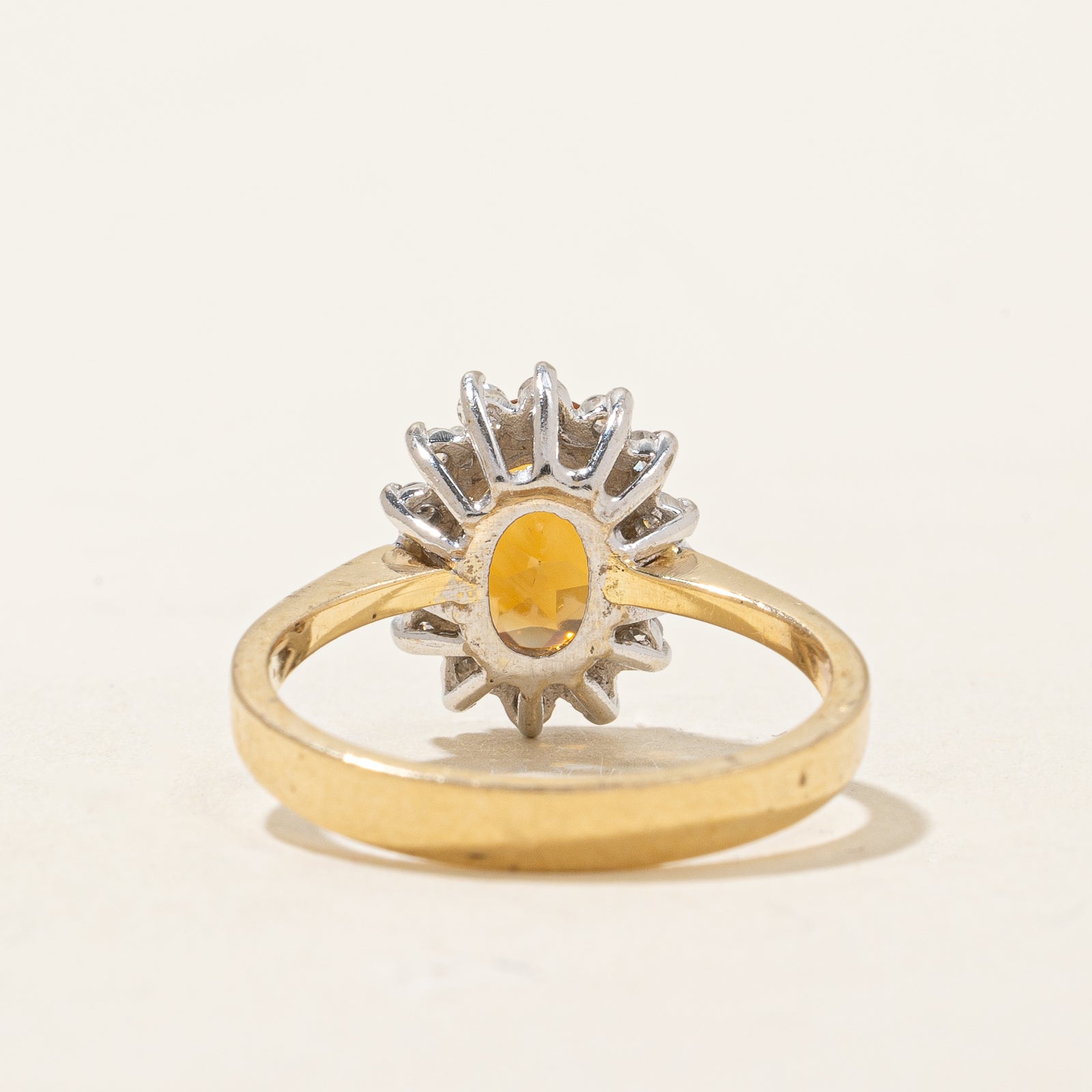 Exquisite Mandarin Citrine & Diamond Ring - 1.14ct Citrine with 0.21ctw Diamonds - Size 5.75 - Elegant Birthstone Jewelry for Women - Perfect for Anniversary, Birthday & Special Occasion Gifts
