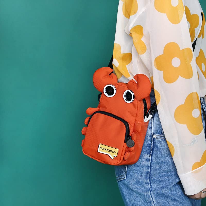 Cute Crab Crossbody Bag for Women & Girls - Kawaii Animal Purse for Daily Use