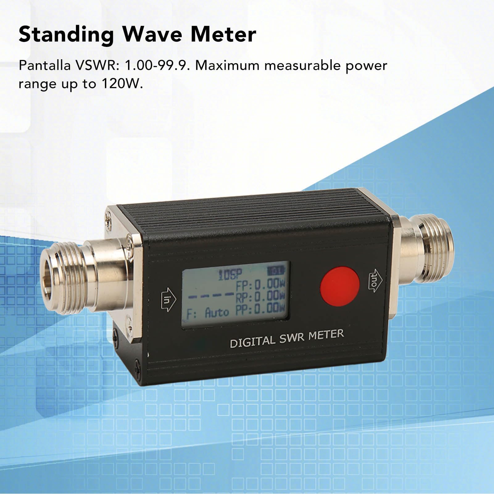 RD106P Digital SWR Meter 120W 80-999MHz VHF UHF Power Meter for Two Way Radios - Handheld Standing Wave Meter Compatible with DMR Walkie Talkies, Ham Radio & CB Antenna Tuning (Perfect for Field Testing & Radio Maintenance)