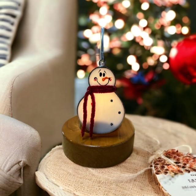 Snowman with Red Scarf Glass Cover - Shatterproof Phone Case for iPhone 15/14/13 - Perfect for Winter Holidays & Christmas Gifts