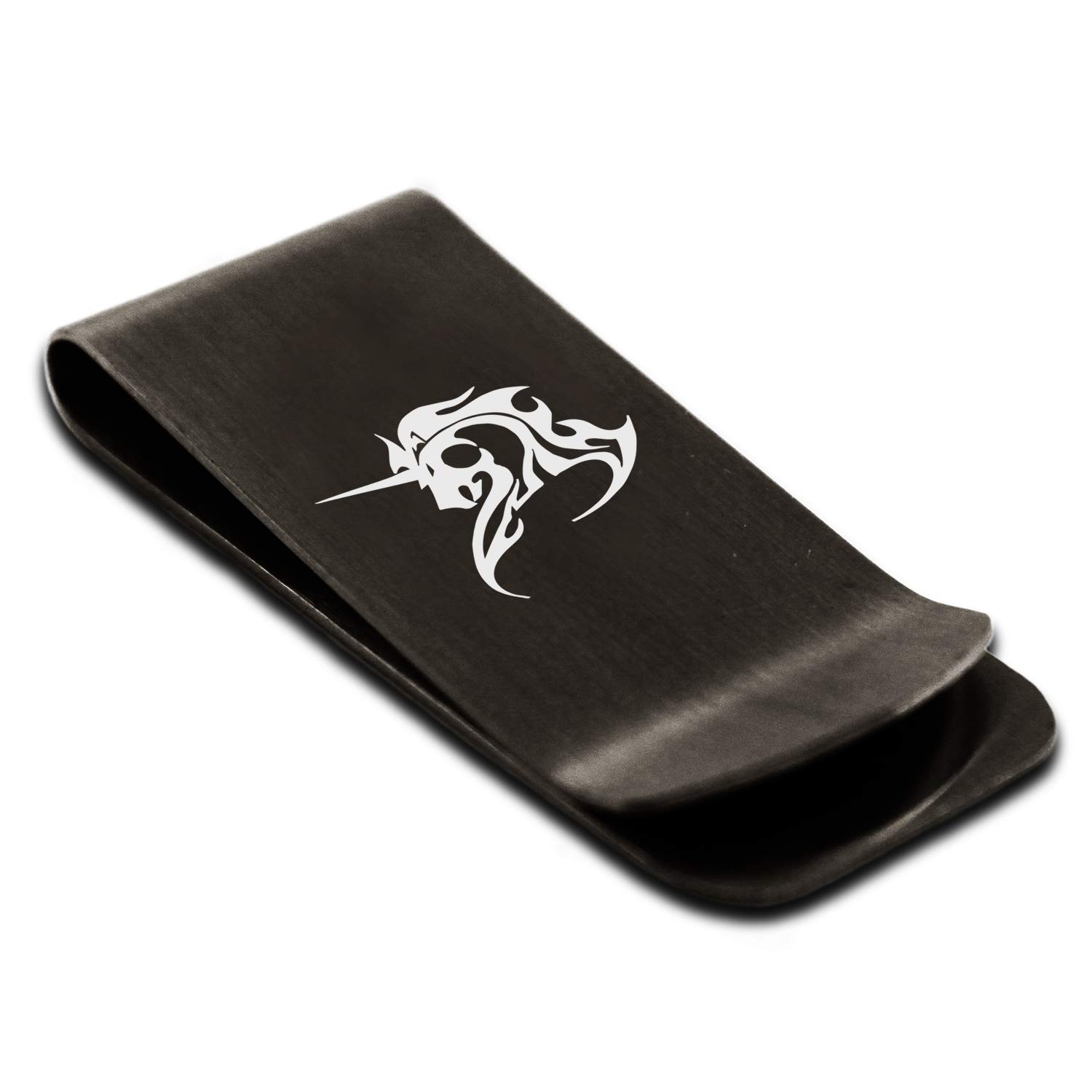 Stainless Steel Tribal Unicorn Money Clip & Credit Card Holder - Stylish Wallet Accessory for Cash and Cards | Perfect for Gifts, Travel, and Everyday Use