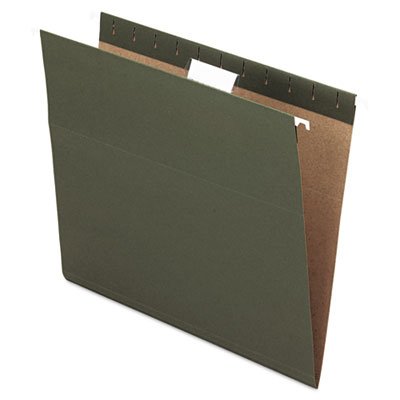 Hanging File Folders with 1/5 Tab - Letter Size, Standard Green (25 per Box) - Perfect for Office Organization & Document Storage
