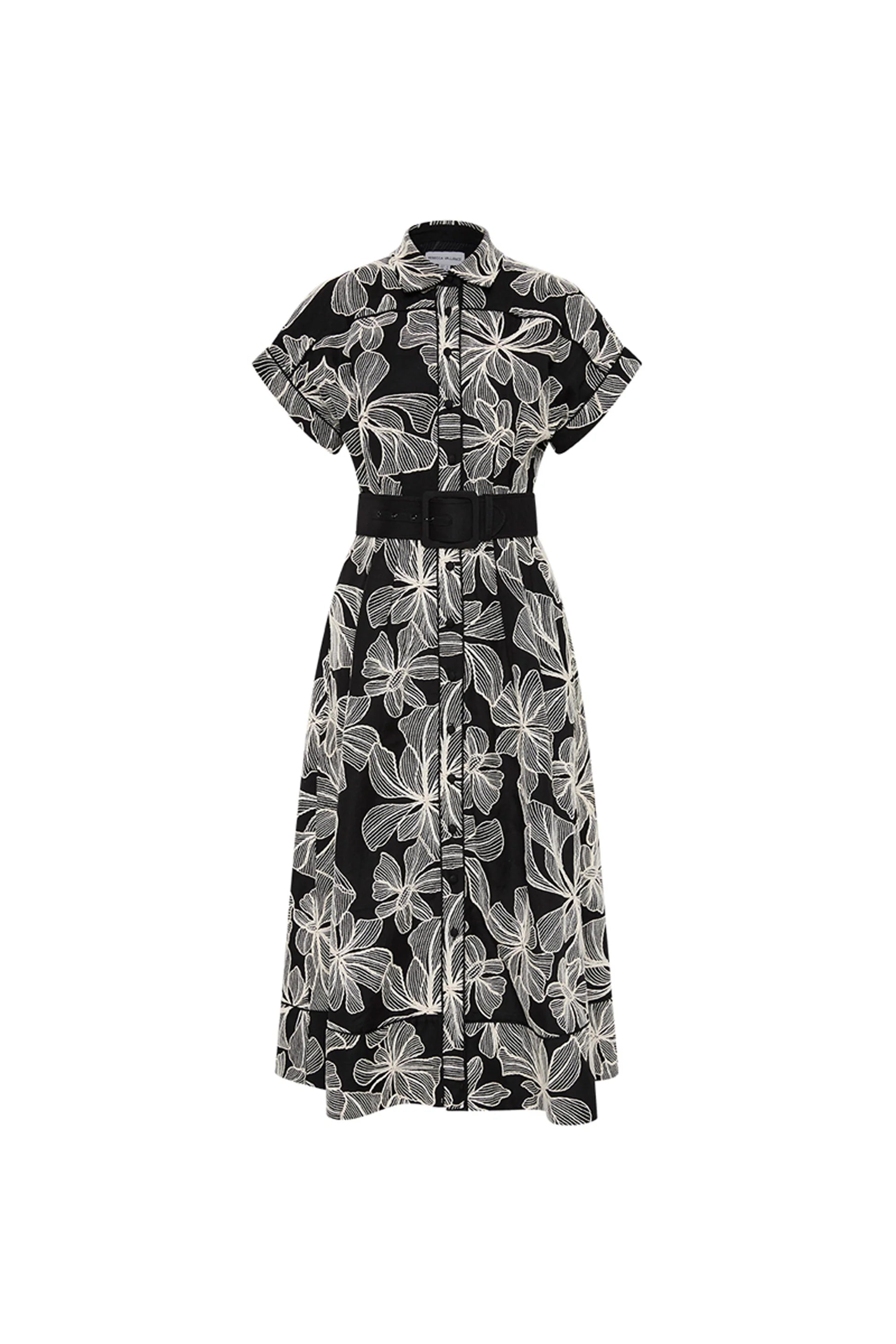AMIRA Short Sleeve Midi Dress for Women - Flowy Summer Casual Dress with Pockets | Perfect for Beach, Brunch & Date Night Outfits