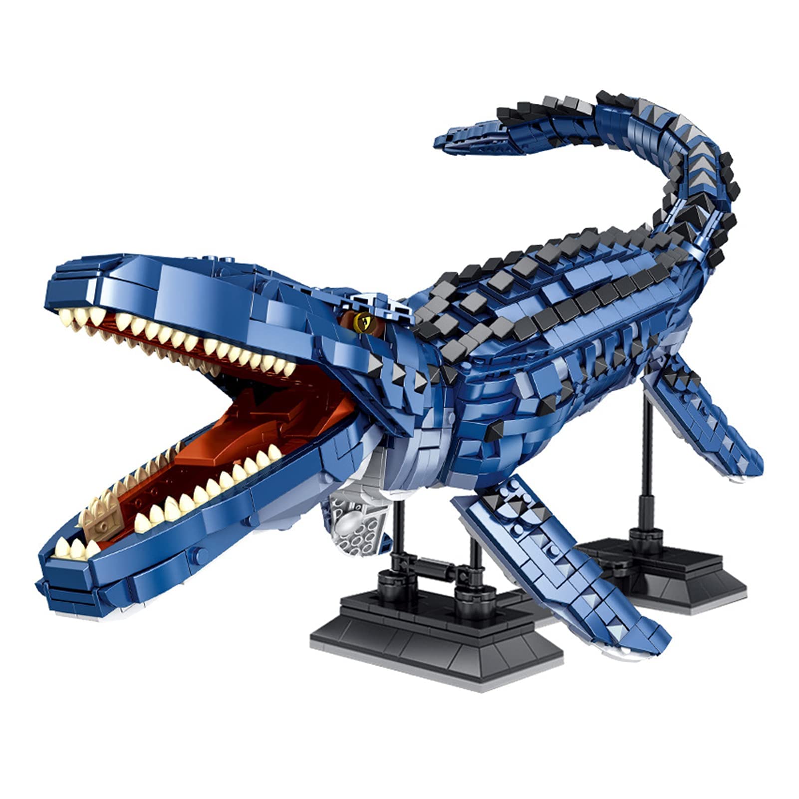 ZRY Dinosaur Building Blocks Set - 1859 Piece Mosasaur Construction Toy, STEM Educational Building Kit Compatible with Lego (Great Gift for Kids & Adults) - Perfect for Birthday Gifts, Classroom Activities & Creative Play