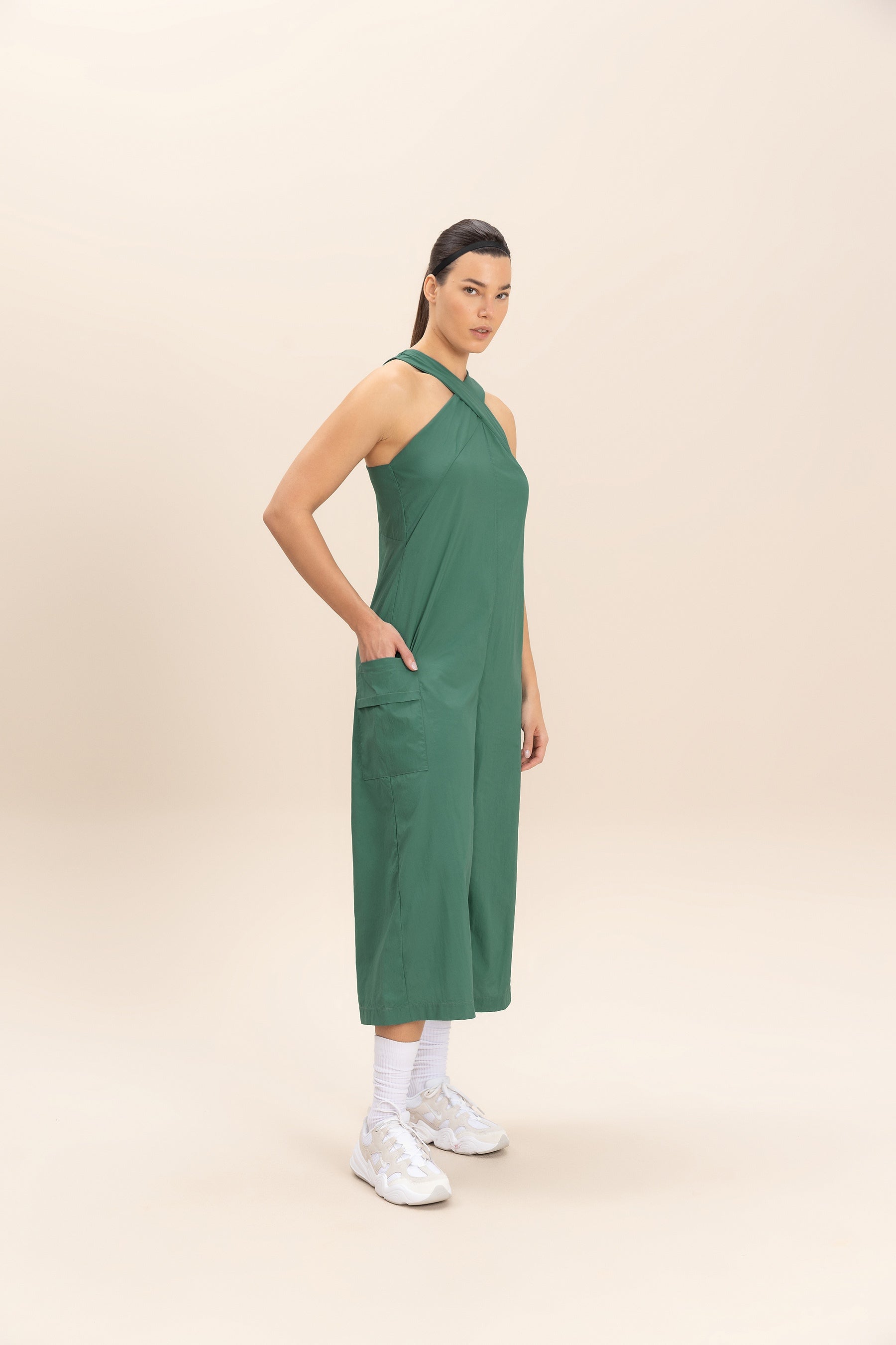 Stylish Cross Nylon Net Long Jumpsuit for Women - Trendy One-Piece Romper with Mesh Detailing - Perfect for Summer Outfits, Beach Cover-Ups & Festival Fashion