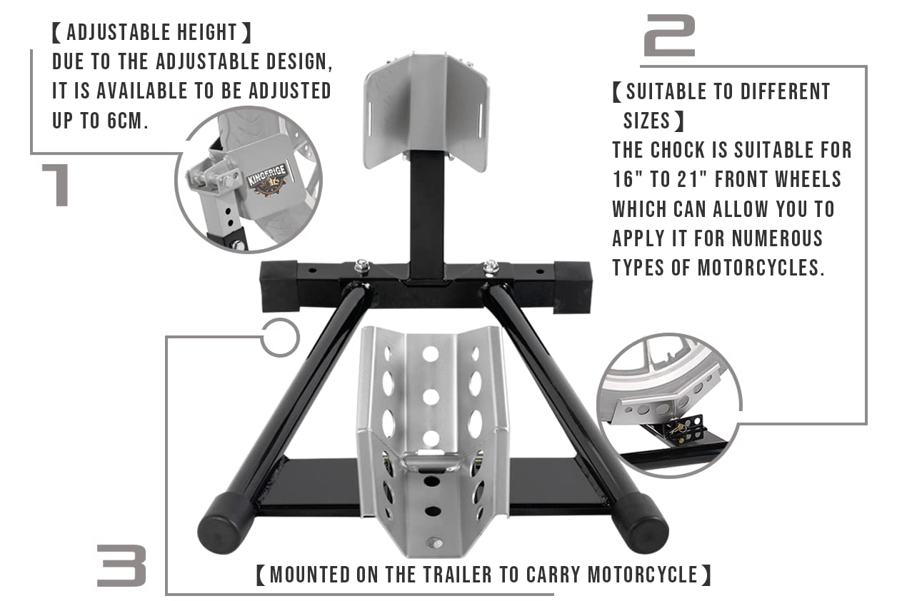 Heavy Duty Adjustable Motorcycle Wheel Chock 16