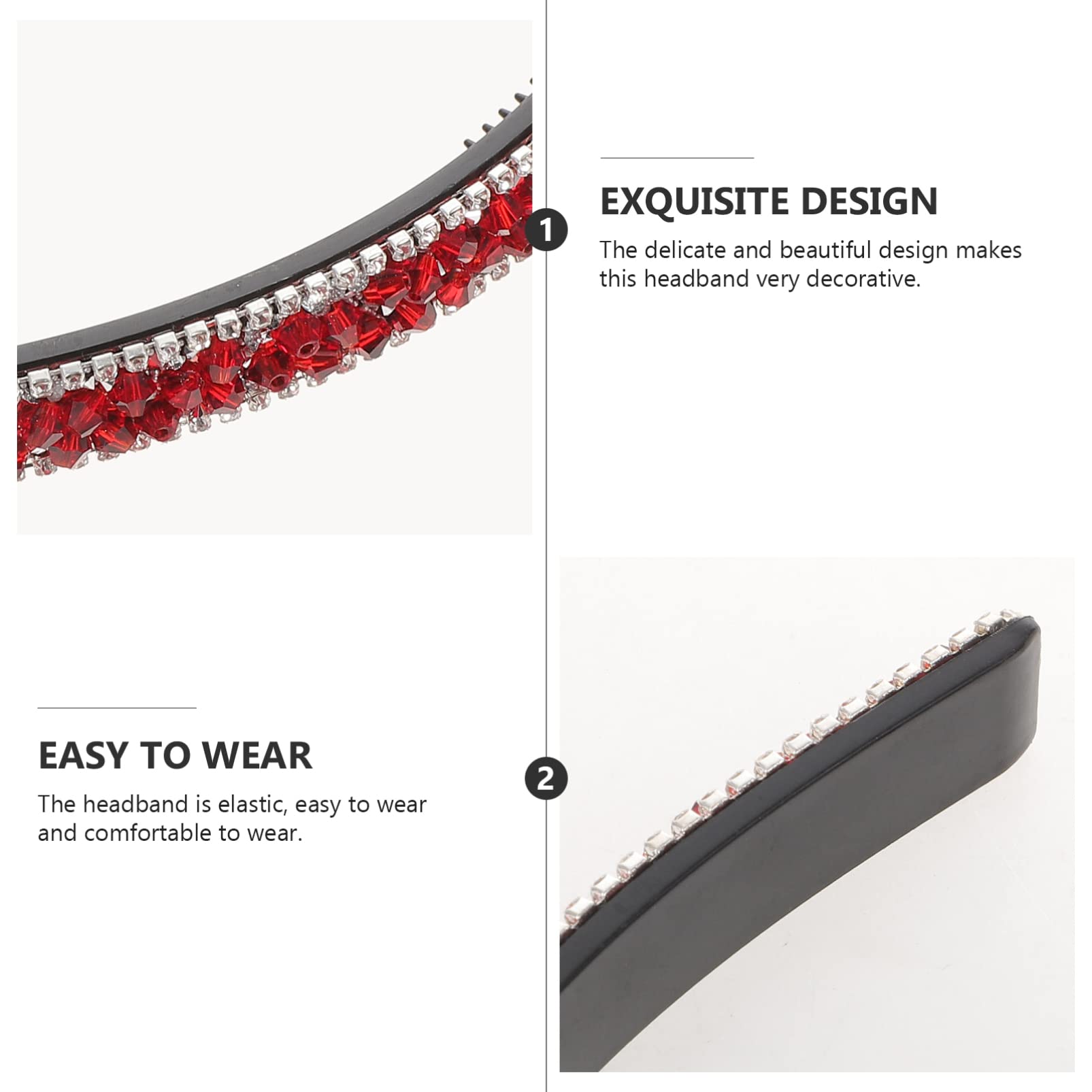 Minkissy Women's Crystal Rhinestone Headband - Thin Glitter Hair Accessory for Girls & Women - Perfect for Weddings, Parties & Special Occasions