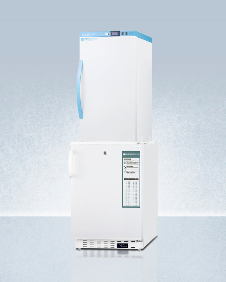 Accucold 20 Wide Vaccine Refrigerator Freezer Combo - ARS3PV ADA305AFSTACK Medical Grade Vaccine Storage for Clinics & Pharmacies