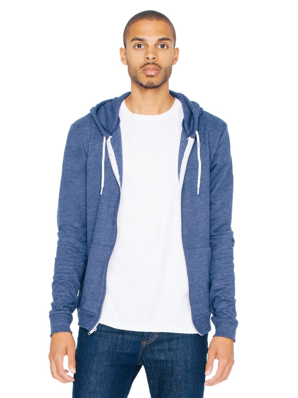 American Apparel Unisex Tri-blend Terry Long Sleeve Zip Hoodie - Soft & Comfortable Pullover Sweatshirt for Men & Women | Perfect for Casual Wear, Gym, and Outdoor Activities