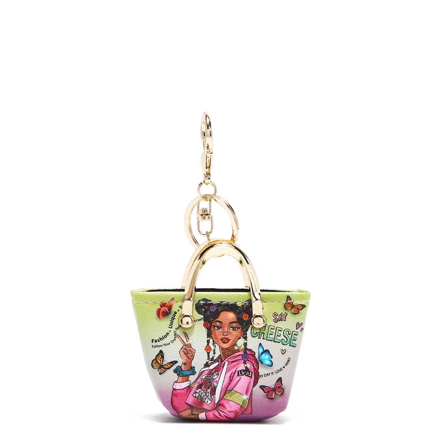 Destiny by Nicole Lee Mini Coin Purse Keychain - Small Leather Change Pouch with Hook for Women & Girls - Perfect for Keys, Coins, and Small Essentials | Great Gift Idea for Travel & Everyday Use
