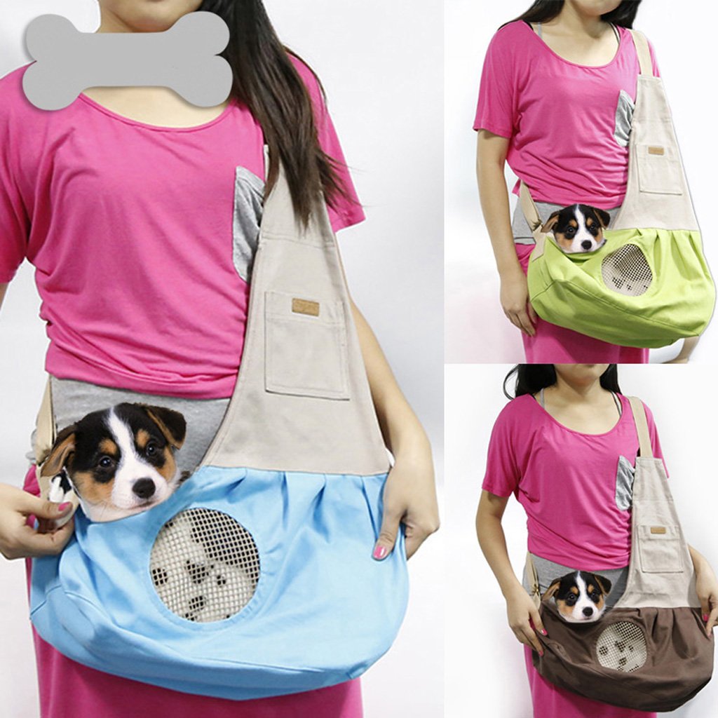 Enakshi Pet Carrier Sling Bag - Adjustable Single Shoulder Tote Pouch for Small Dogs & Cats - Lightweight & Durable for Outdoor Travel, Coffee Shops, and Vet Visits