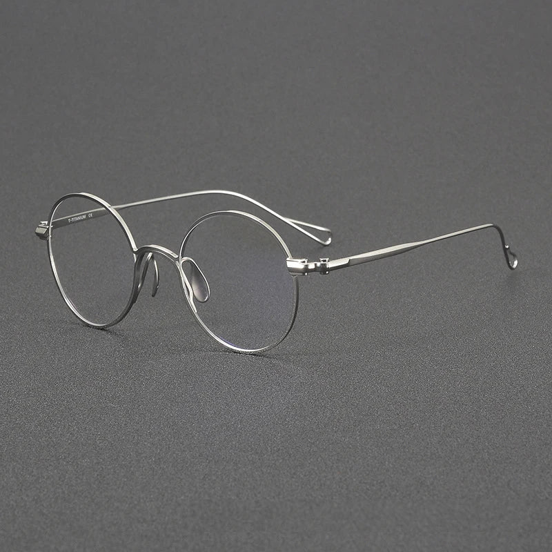 Stylish Black Full Rim Round Titanium Eyeglasses for Women - Lightweight & Durable Frame - Perfect for Office, Reading & Everyday Wear (Model 942152)