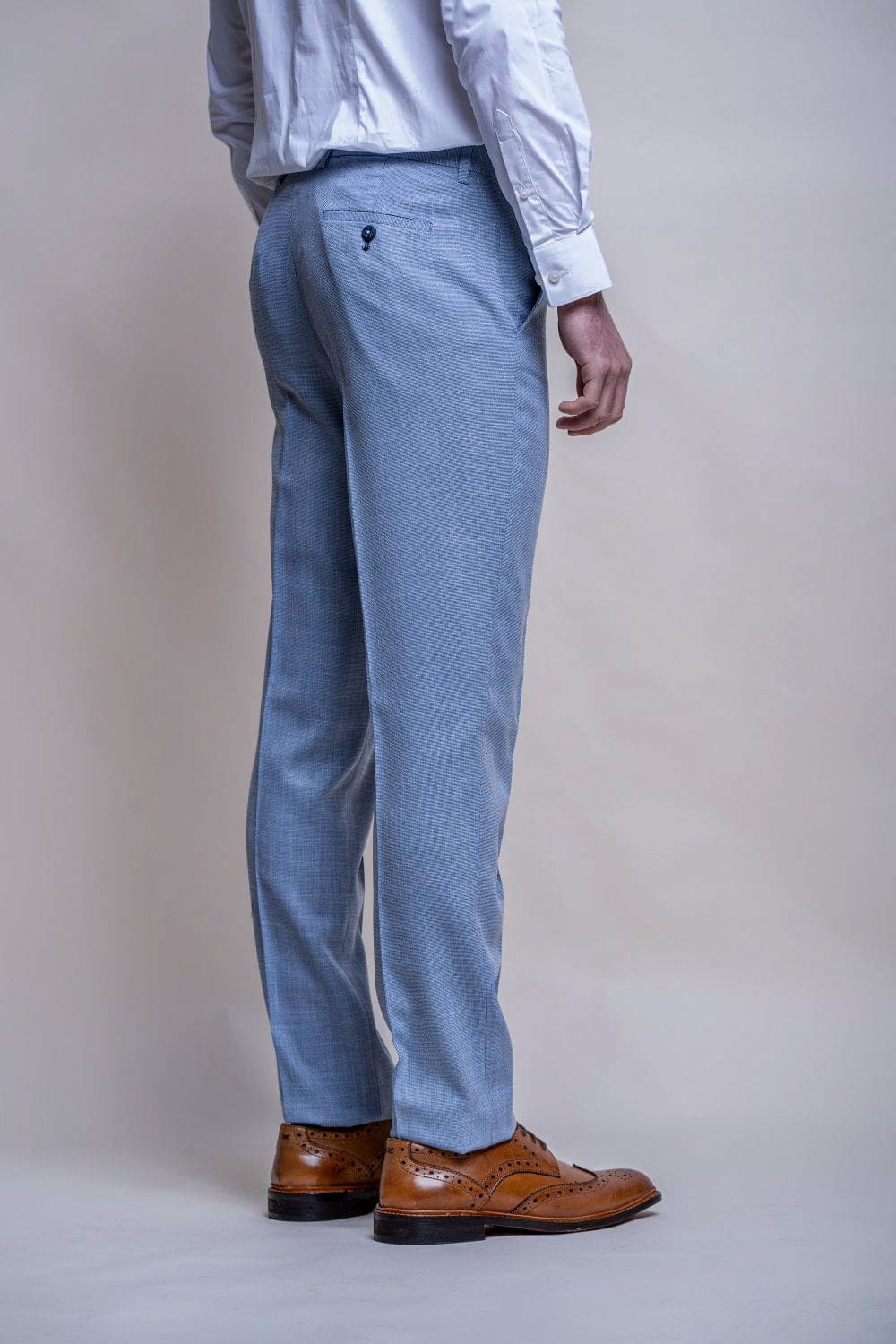 Cavani Miami Men's Sky Blue 3 Piece Suit | Slim Fit Business Suit for Weddings, Prom & Formal Events