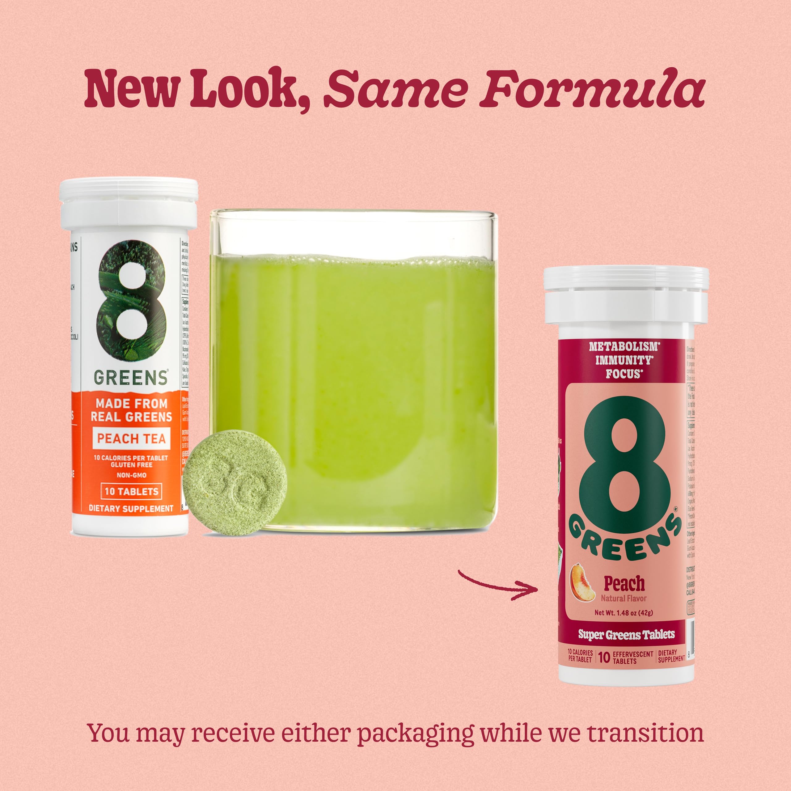 8Greens Supergreens Effervescent Tablets - Organic Superfood with Aloe Vera, Spirulina & Chlorella | Boosts Metabolism, Immunity & Focus | 30 Servings for Daily Greens Supplement | Perfect for Busy Professionals & Health-Conscious Individuals