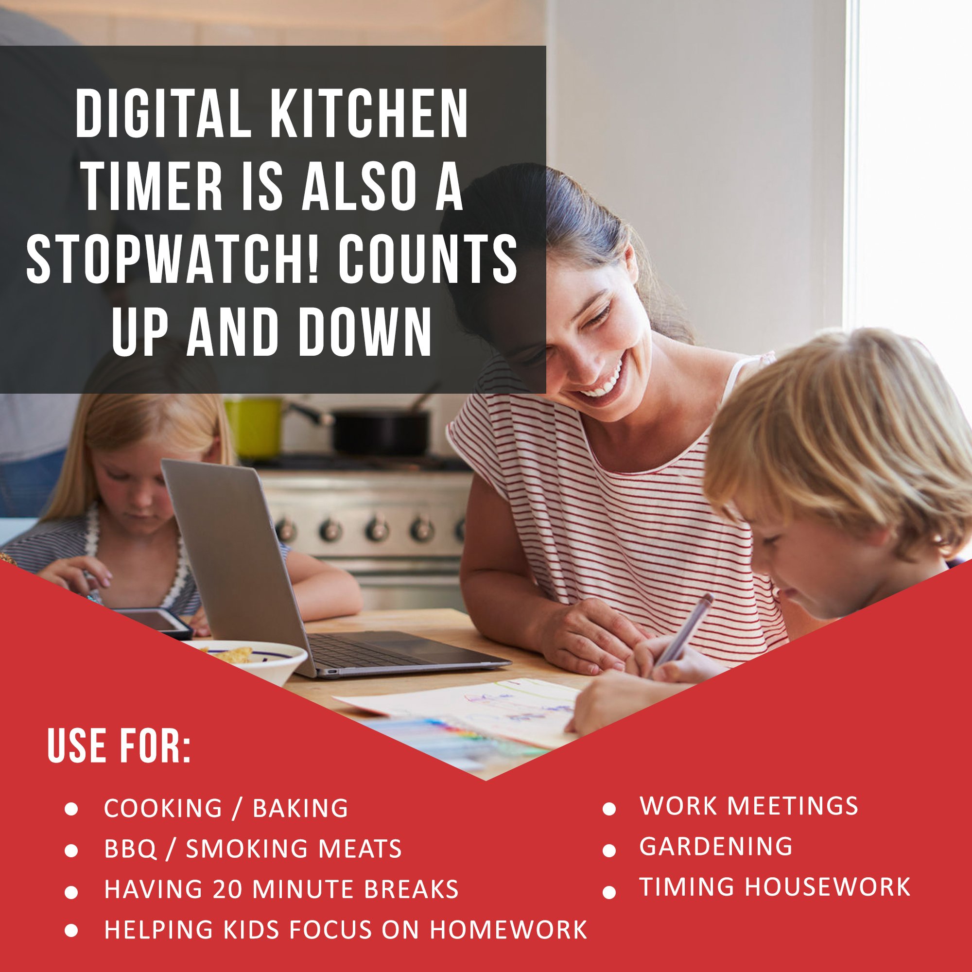 Original Kitchen Timer - High-Quality Digital Cooking Timer for Baking, Grilling & Meal Prep | Perfect for Home Chefs & Professional Kitchens | Avoid Fake Sellers - Authentic Chef Remi Product